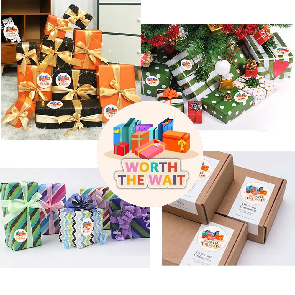 Worth The Wait Small Business Labels Happy Mail Sticker Customer Appreciation Stickers,2 Inch Thank You for Your Order Stickers for Online Retailers,500 Pcs