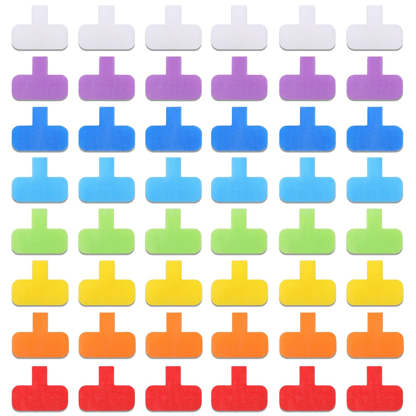 50 Pieces Cable Labels Multi Color Cord Wire Labels, Cable Tags and Wire Tags for Management and Classify for Electronics, Computers and More(Classic Style) Classic Style