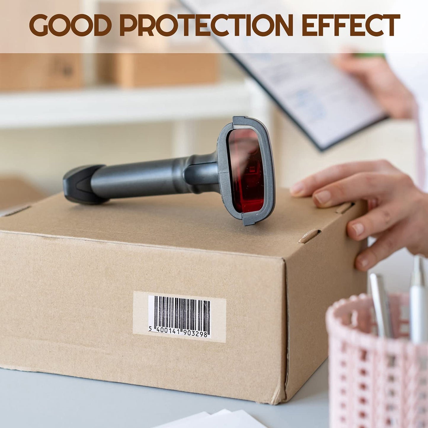 750 Pieces Clear Labels Book Genre Label Clear Label Protector Waterproof Barcode Labels for Protecting Barcodes Numbers and Classic Books in Library, Class and Office 750
