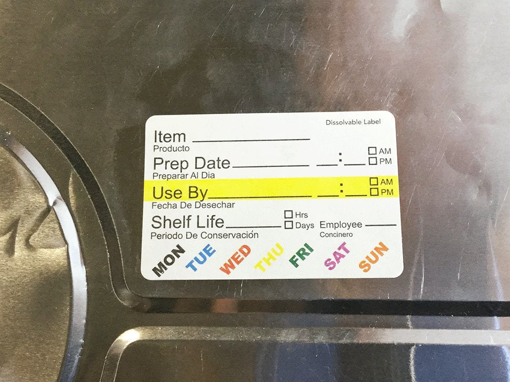 InStockLabels Dissolvable Food Labels - 2” x 3” (500 Labels) - Rotation Food Stickers for Kitchen & Restaurant Supplies - Ideal for Jar, Containers and Freezer Storage, Kitchen Stickers 500