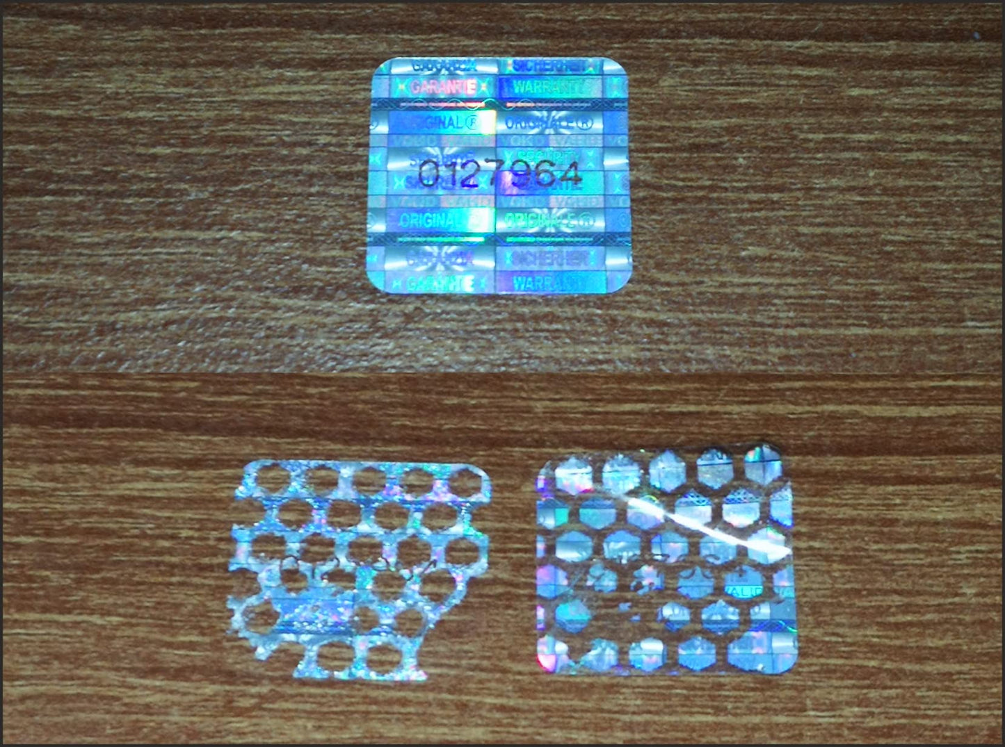 1024 pcs High Security Warranty Seals 0.70 x 0.70 inch Security Hologram Stickers, Void Tamper evident Holographic Labels