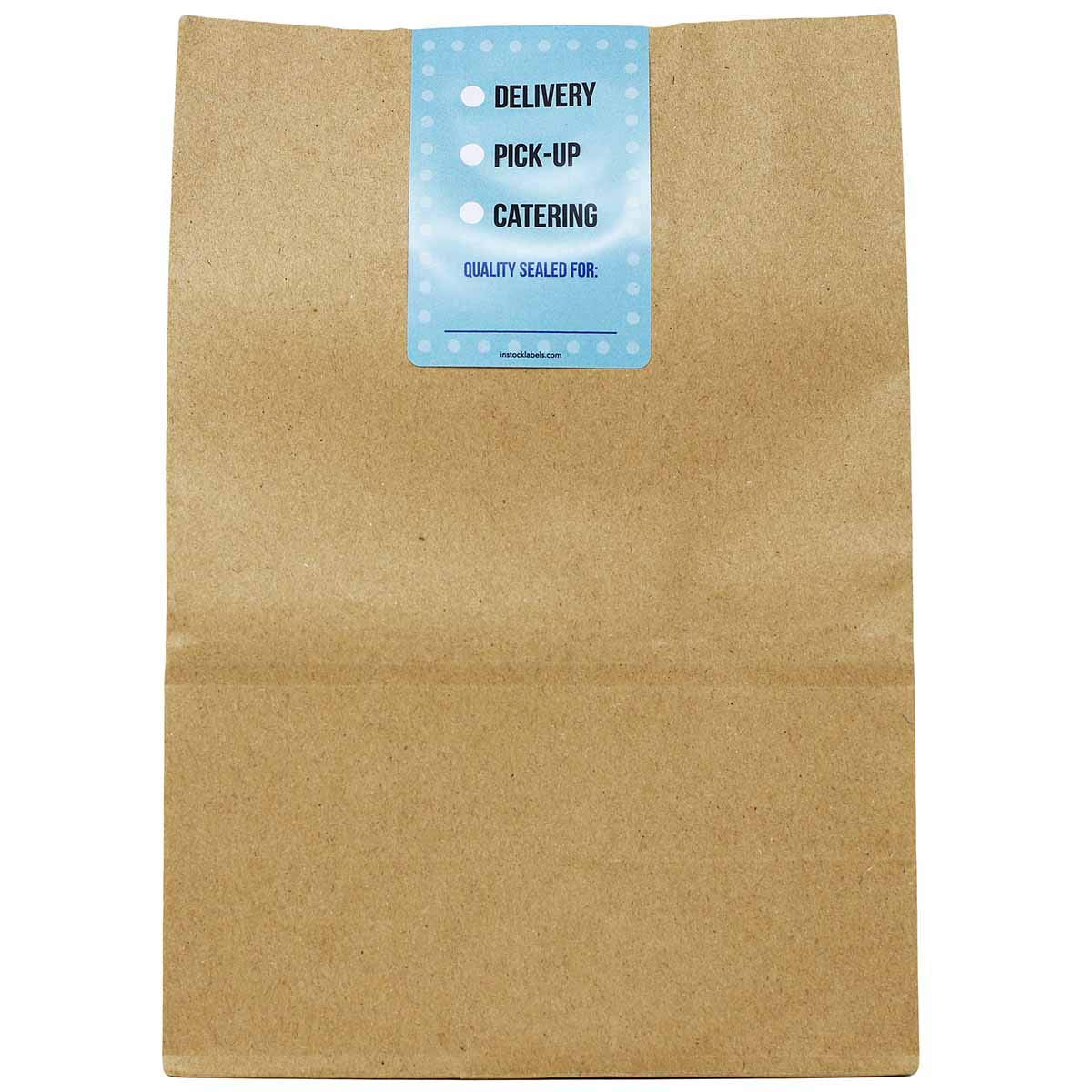 Quality Seal Labels for Delivery Pick Up Catering Food Safety Stickers 2.25" x 6.75" 500 Total Labels