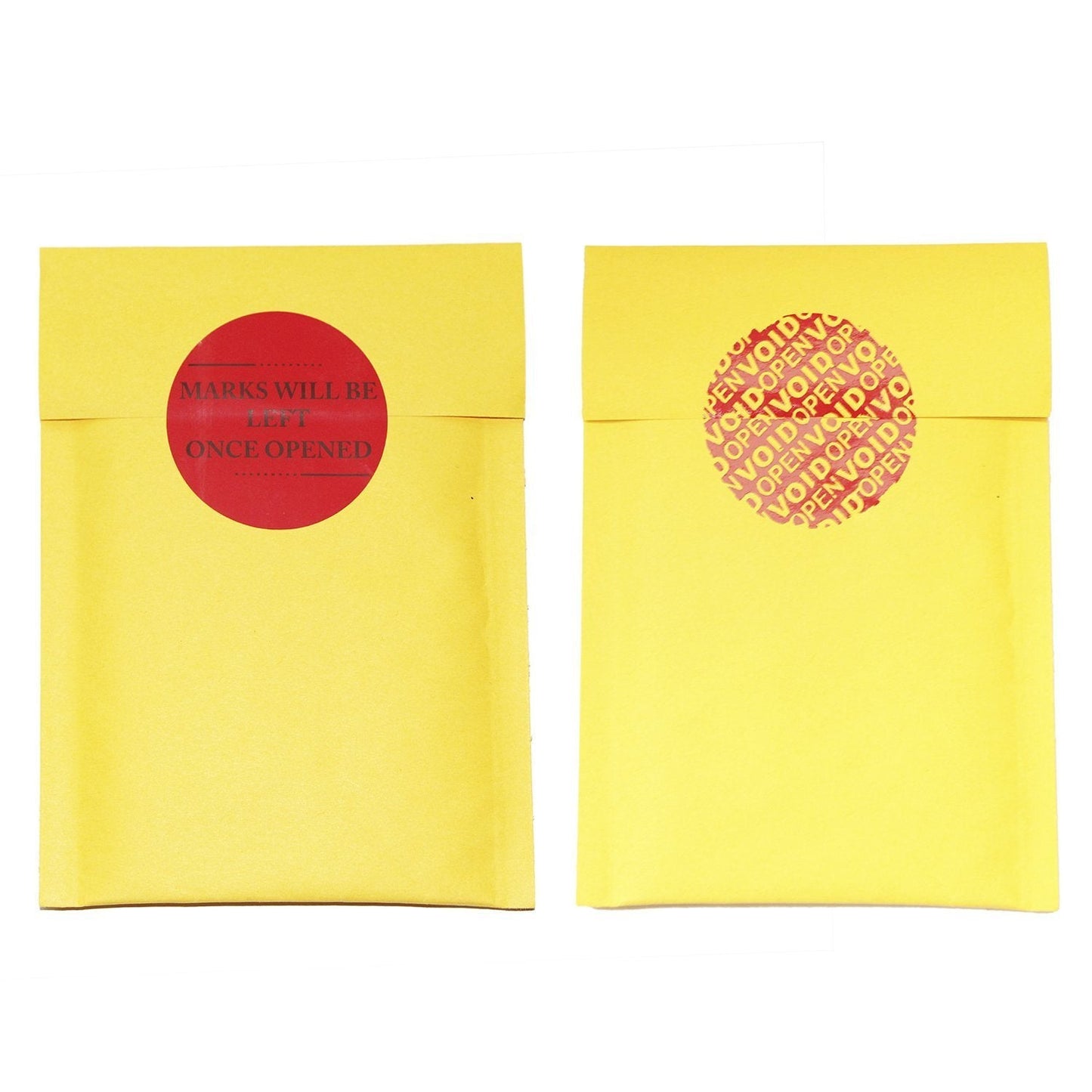 Solitary Walker 100Pcs Tamper Evident Security Labels Diameter 2 inch Rounds Red Complete Transfer Tamper Proof Stickers Safety Torn up Invalid Seals Tape