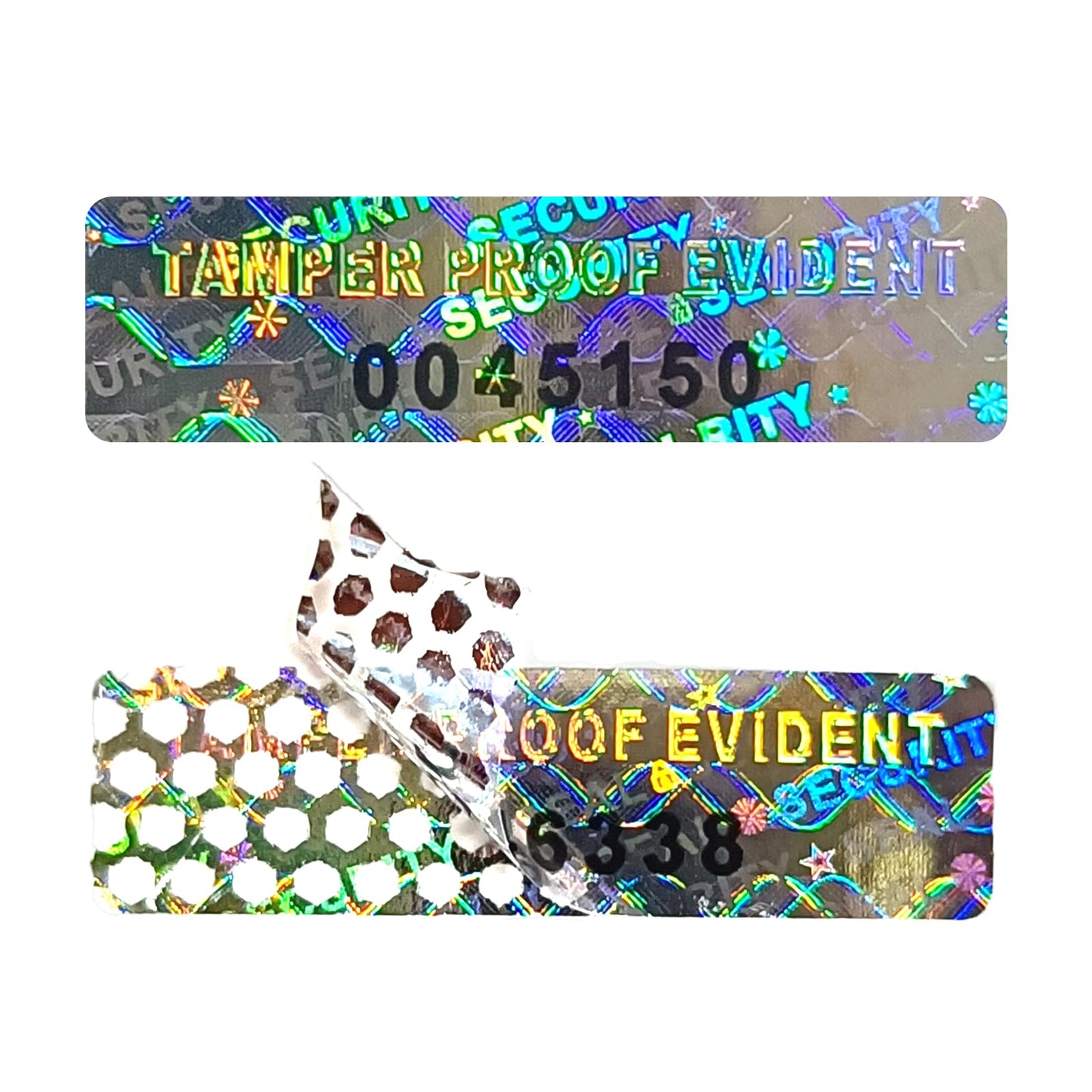 680pcs Tamper evident Hologram Stickers Original Security Labels Warranty Void Seal Tamper Proof Sticker with Unique Serial Number 1x0.3inch relief-680pcs