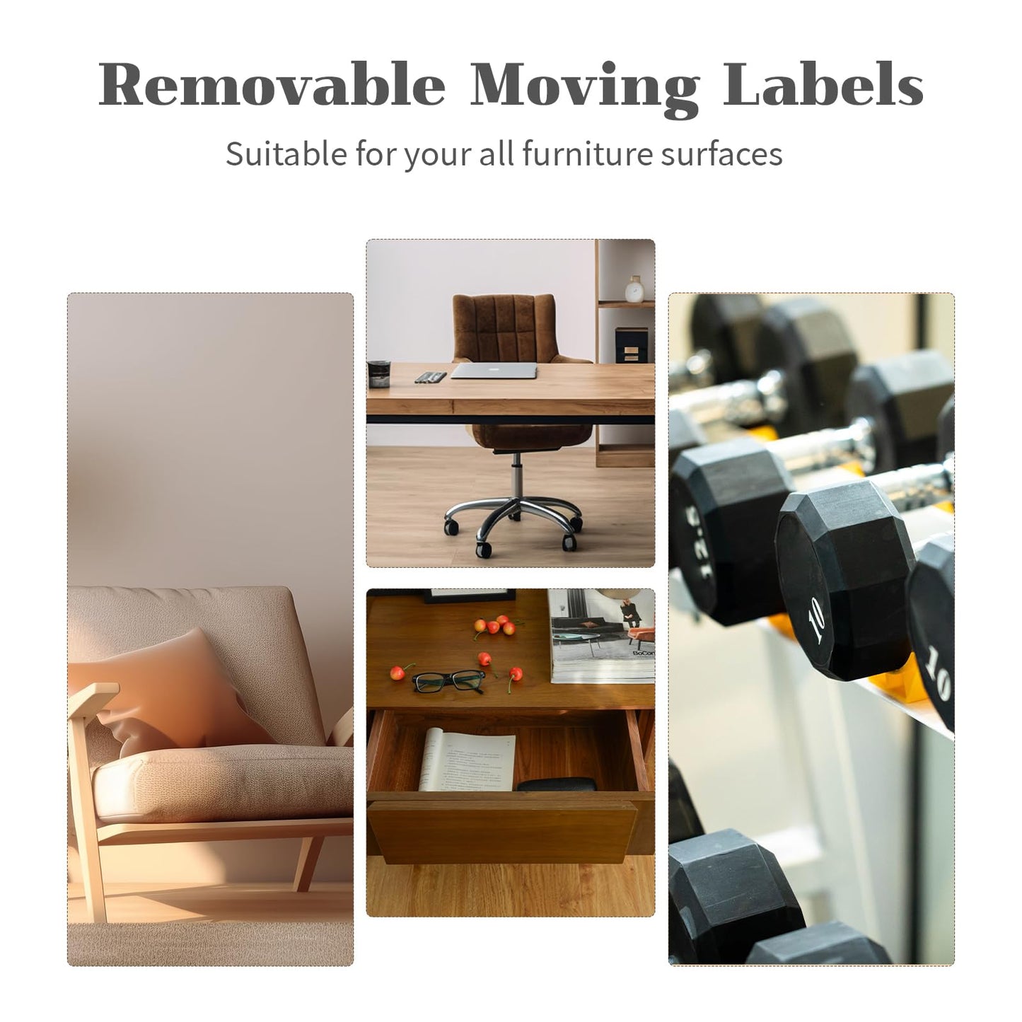 2” x 3’’ Removable Waterproof Home Moving Box Packing Labels for 1/2/3/4 Bedroom Rooms, 9 Designs Color-Coded Moving Stickers Including Fragile 、Heavy and Blank Labels (300 Labels) 300