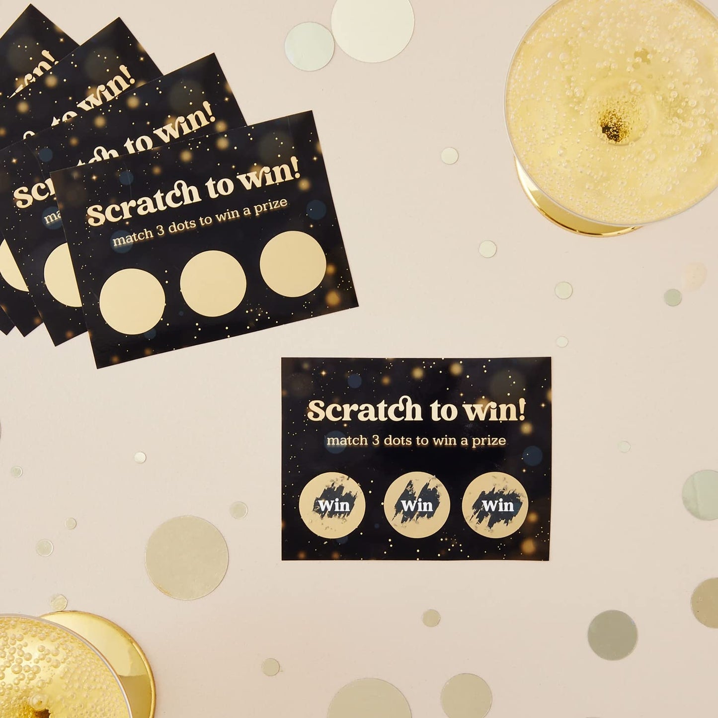 Sustainable Greetings Juvale 510 Pack Scratch-Off Stickers, 1-Inch Round Self-Adhesive, Peel and Stick DIY Labels for Small Business Promotions, Wedding Games, Fundraisers (Gold) - Scratch Off