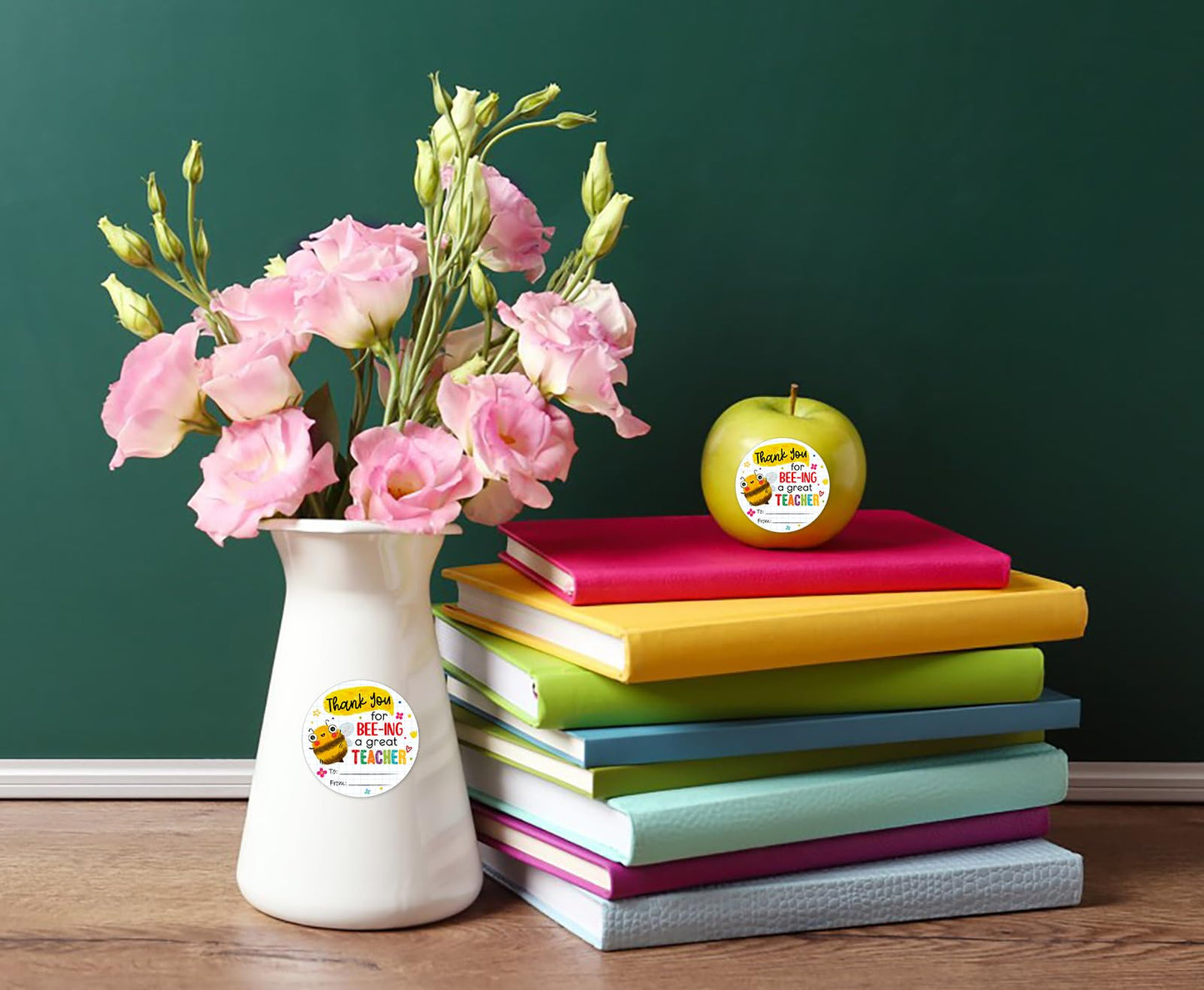 WhatSign 36Pcs Thank You Teacher Stickers Labels 1.5" Teacher Appreciation Stickers Gifts Tags A01