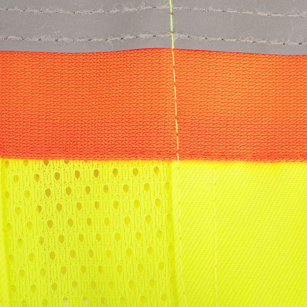 Pioneer Hi Vis Surveyor's Safety Vest - Engineer Style - Breathable Mesh & Reflective Tape - 7 Pockets - Hi Vis Yellow/Green 3X-Large