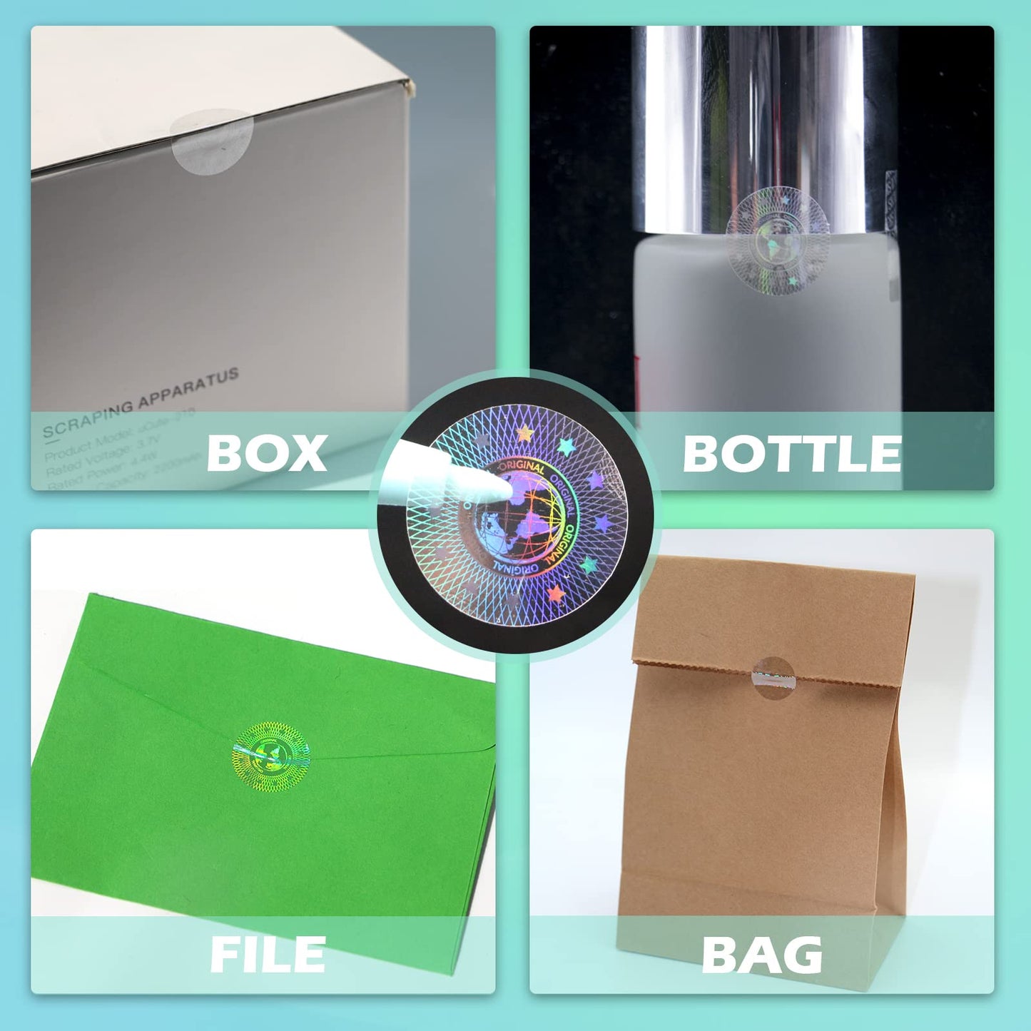 Tamper Evident Labels Hologram Transparent Blank Crystal Clear Sealing Package Seal Self Adhesive Security Warranty Void Tamper Proof Stickers Round 0.8 inch Diameter(320pcs) 1-320pcs