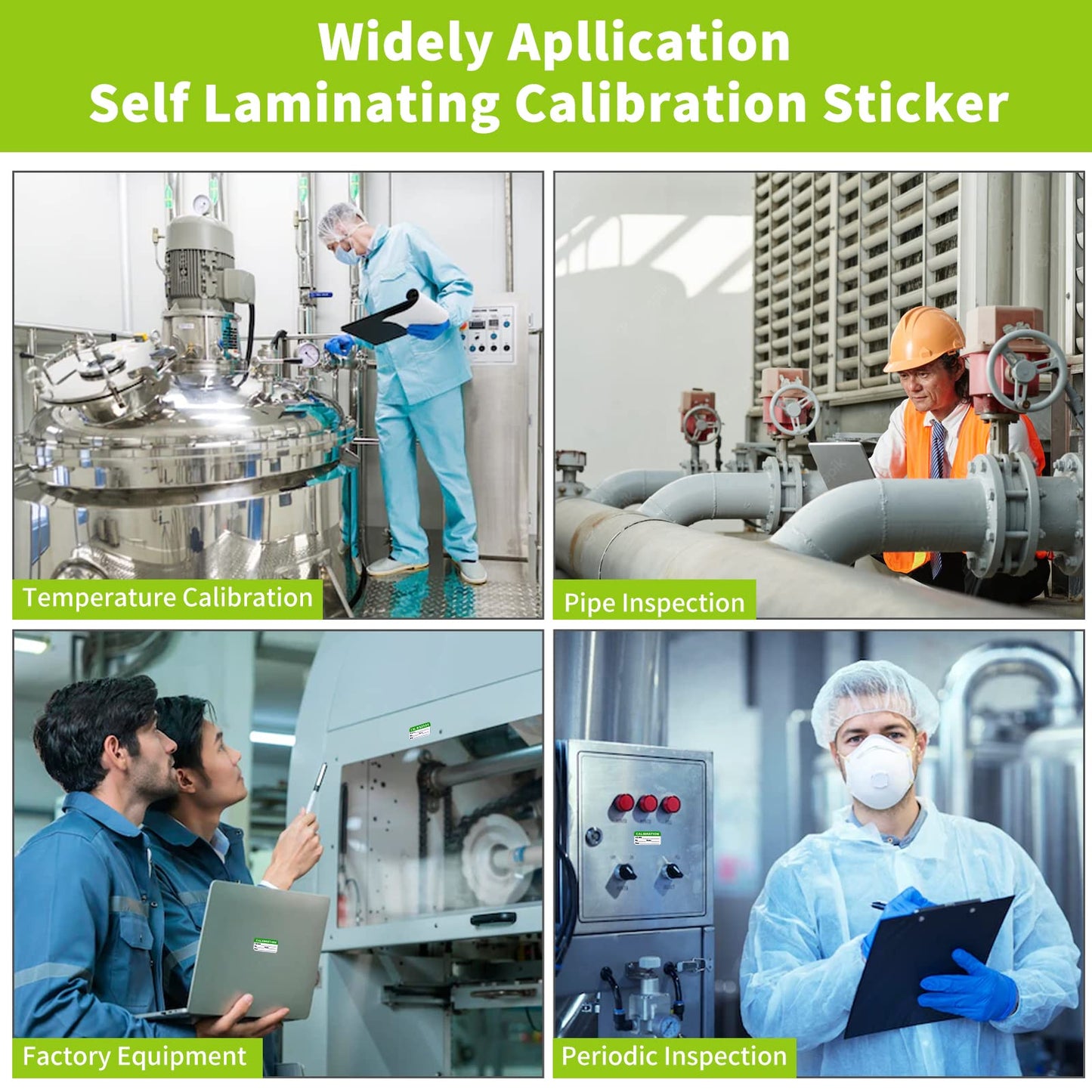 100 Pack 1.75''0.63' Self Laminating Calibration Labels with Marker Pen O Ring Stickers for NIST & ISO-9000 Calibrations Inventory Quality Control Organization