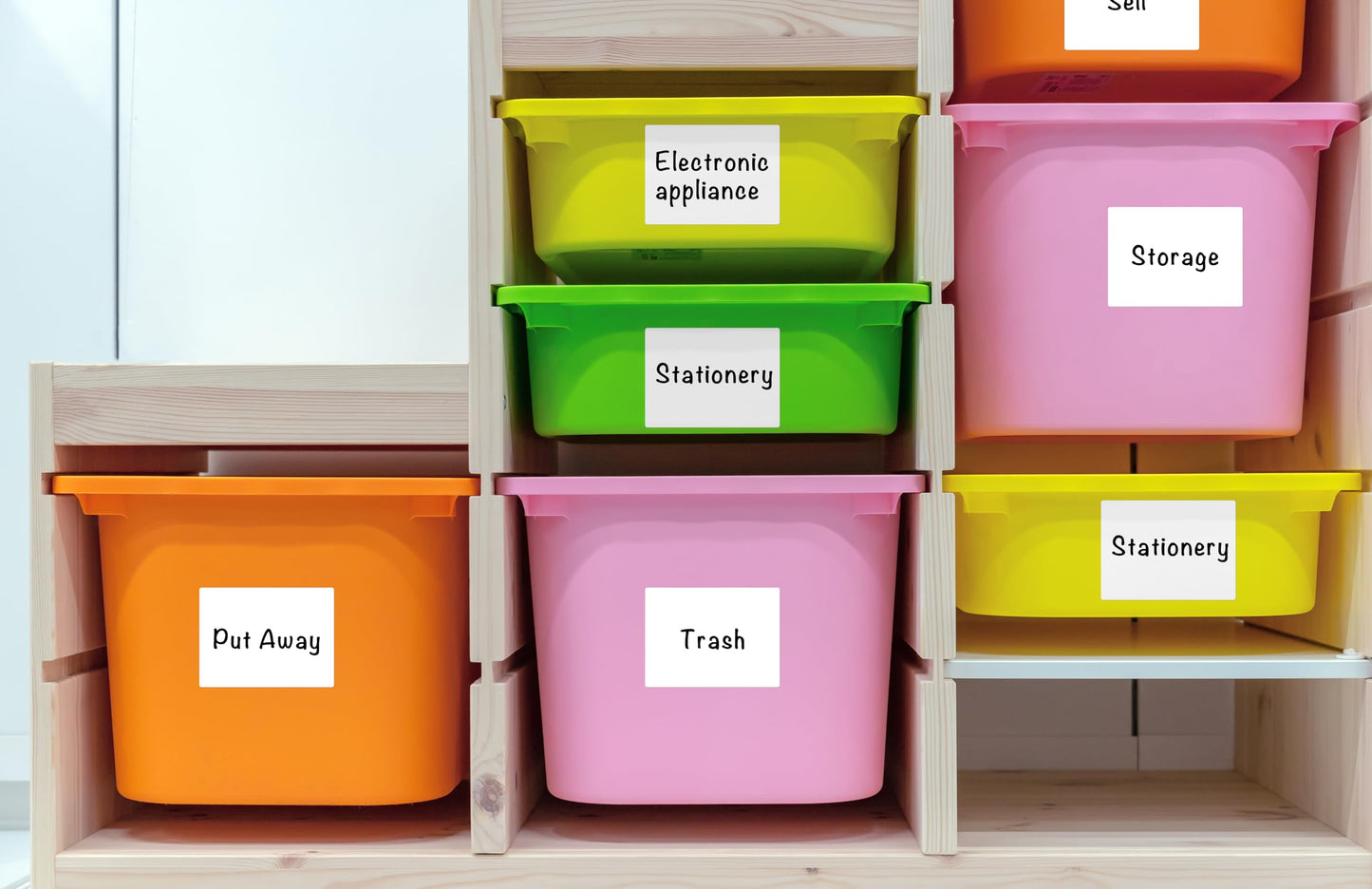 160 Pcs Removable Labels for Storage Bins - 6 X 4 inch, Tear Resistant & No Residue, Matte White Blank Box Labels for Home, School & Business Organization.