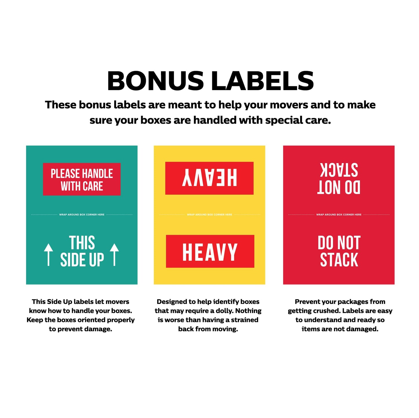 Home Packing Labels - 160 Set Color-Coded Moving Stickers, New Easy Peel Backing, Includes Blank Labels for Custom Notes | 4x5 Inches | USA Owned Business