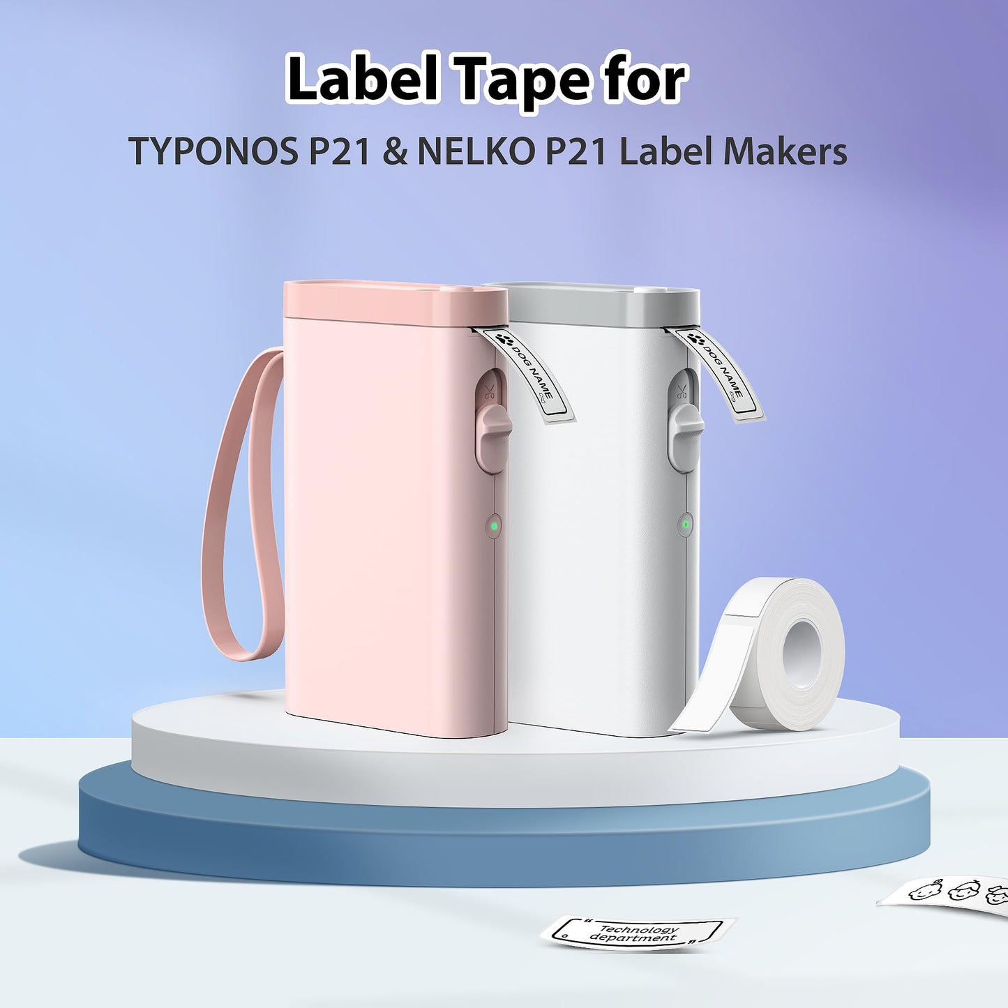 P21 Label Maker Tape Black on Clear 14x40mm(0.55"x1.57"), Adapted NELKO P21 Label Printer Paper Standard Laminated 180 Labels/Roll, Clear Label Tape Use for Office,School and Home - 3 Rolls