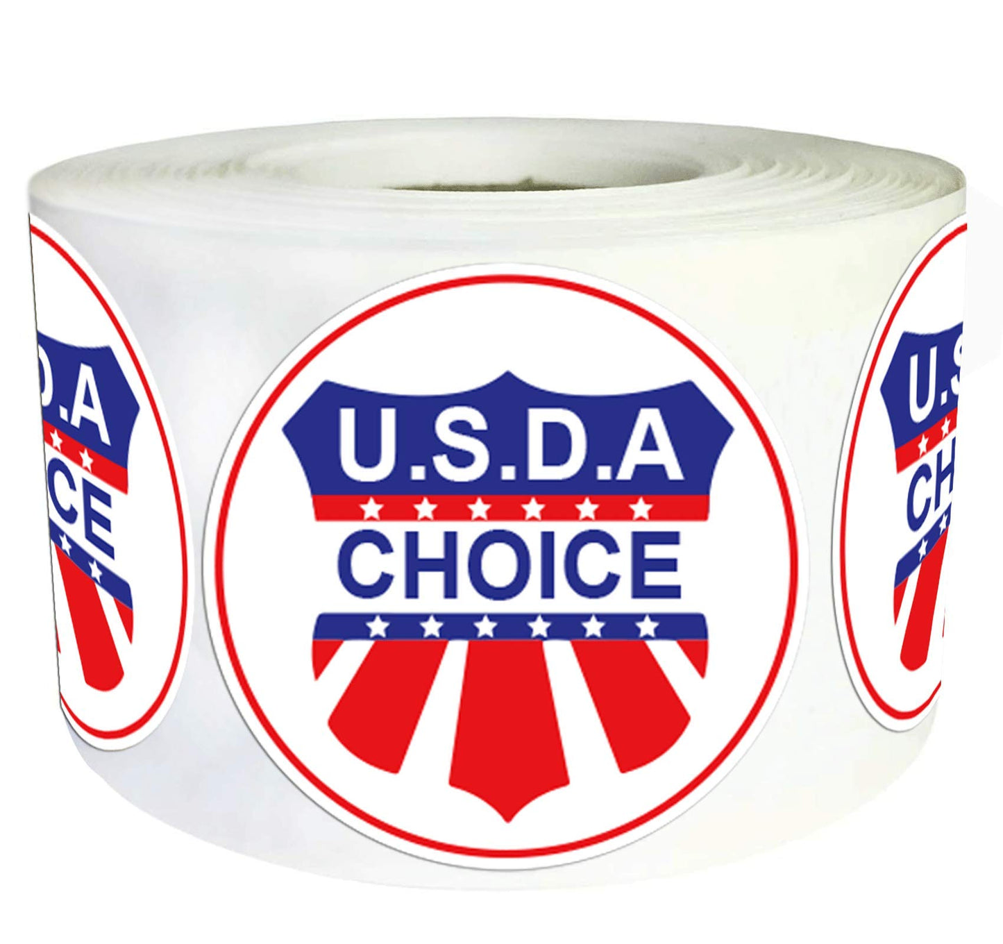 USDA Choice Grade Grocery Store Food Labels 1.5 Inch Prime Stickers Round Meat Food Packaging Labels - USDA Choice Stickers Grade Beef Grocery Store Meat Packaging Sticker 500 Pcs Blue