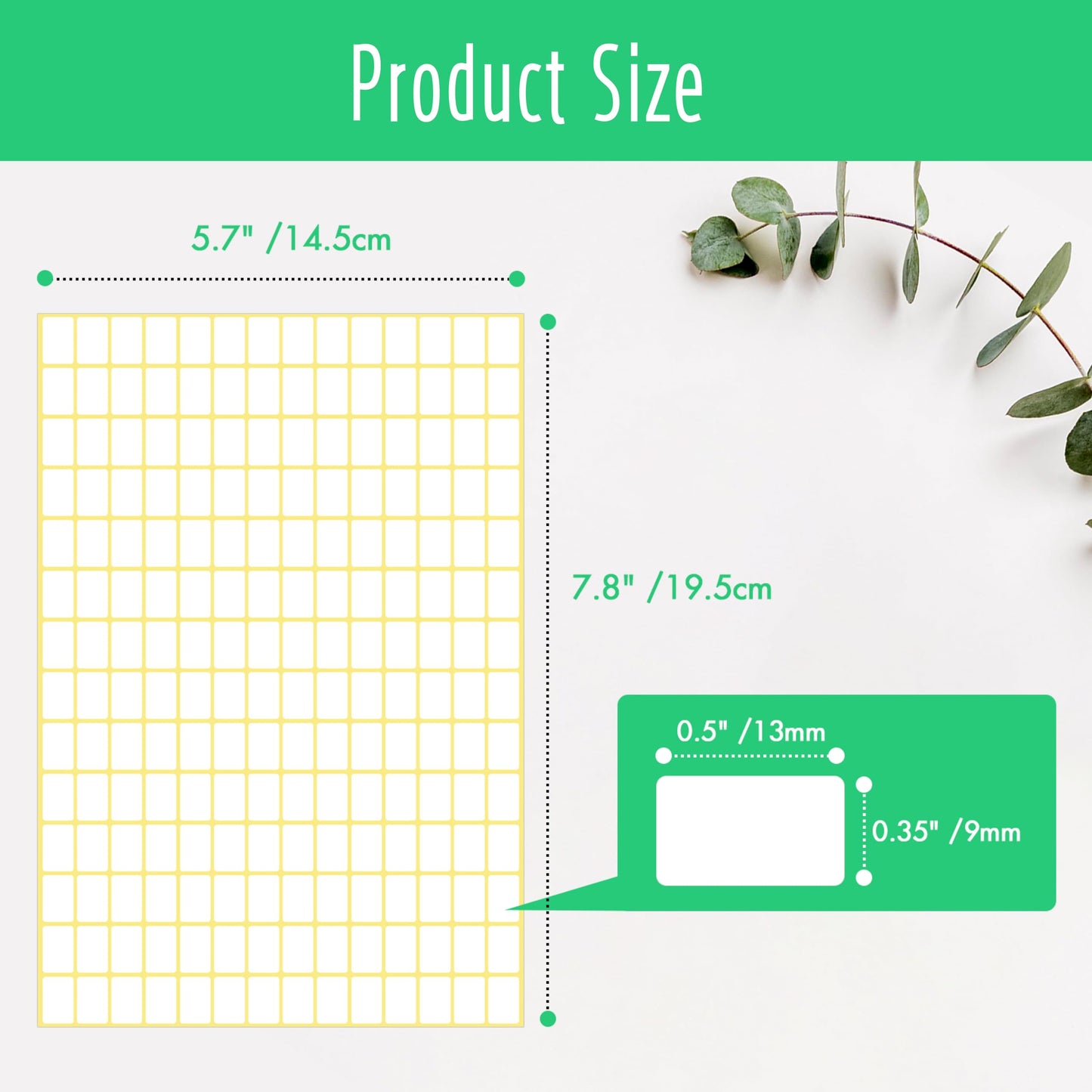 3920 PCS Matte Mimi Rectangle Stickers, Self-adhesive Rectangular Labels Small Removable Blank Stickers for Jars Boxes File Folders Envelopes School Office Supplies Kitchen Food Containers (20 Sheets) 3920 Pcs