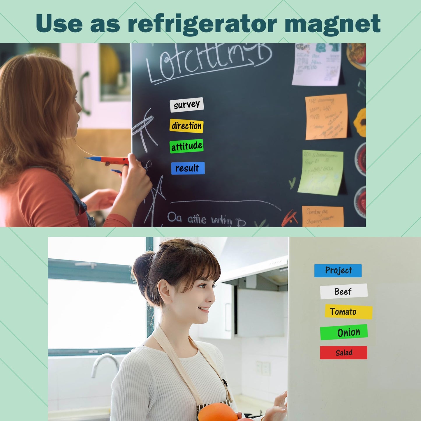 LLPT Dry Erase Magnetic Label Strips 20 Pack 1" x 12" Blank Reusable Writable Magnet Stickers for Organizing Labeling on Fridge Whiteboard Crafts and More Metallic Surfaces Blue(DMS11220BL) 1" x 12" 20 Pack