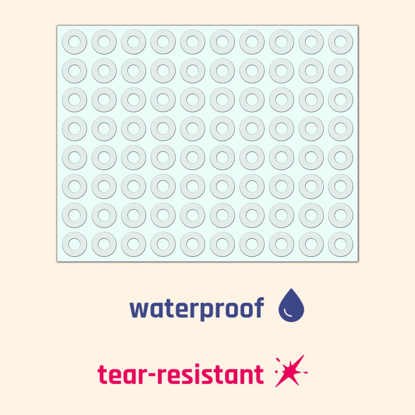 2000 Pack, Clear Hole Reinforcement Stickers, Transparent - 0.25"