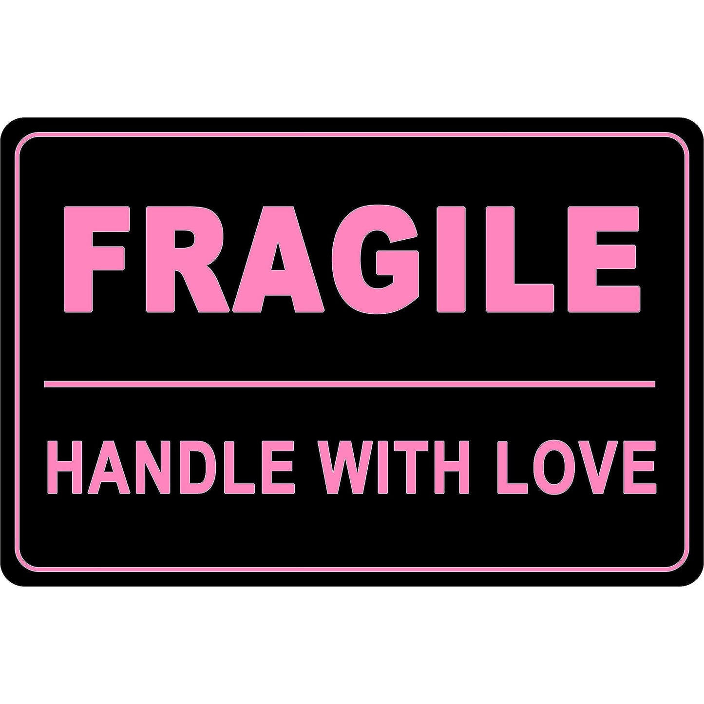 2"x3" 200 PCS Black Fragile Handle with Love Labels Stickers Shipping Mailing Cartons Envelops Adhesive Labels-Poskornwel