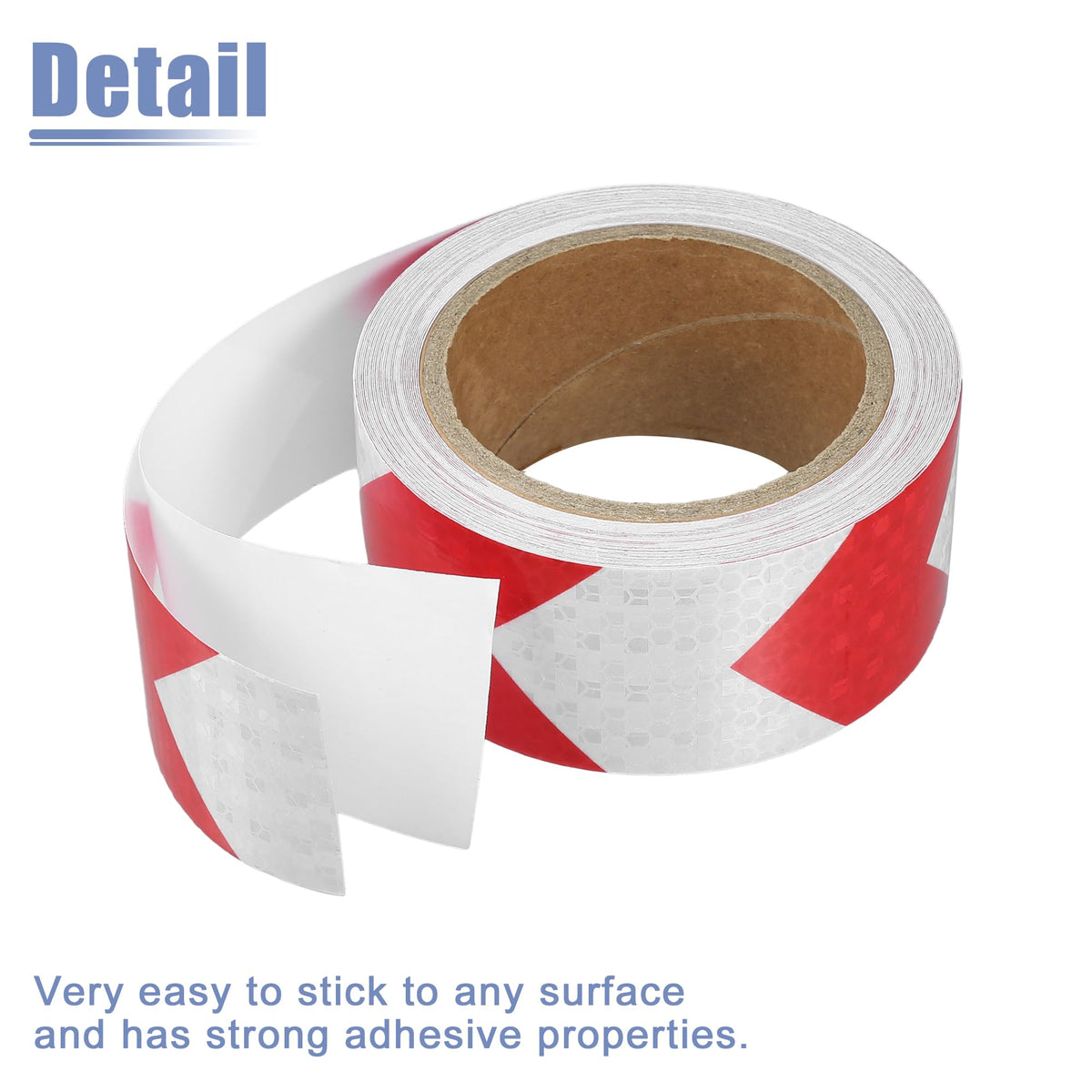 ACROPIX Universal 5cmx10m Red and White Arrow Reflective Stickers Reflective Tape Safety Warning Reflective Protector - Pack of 1