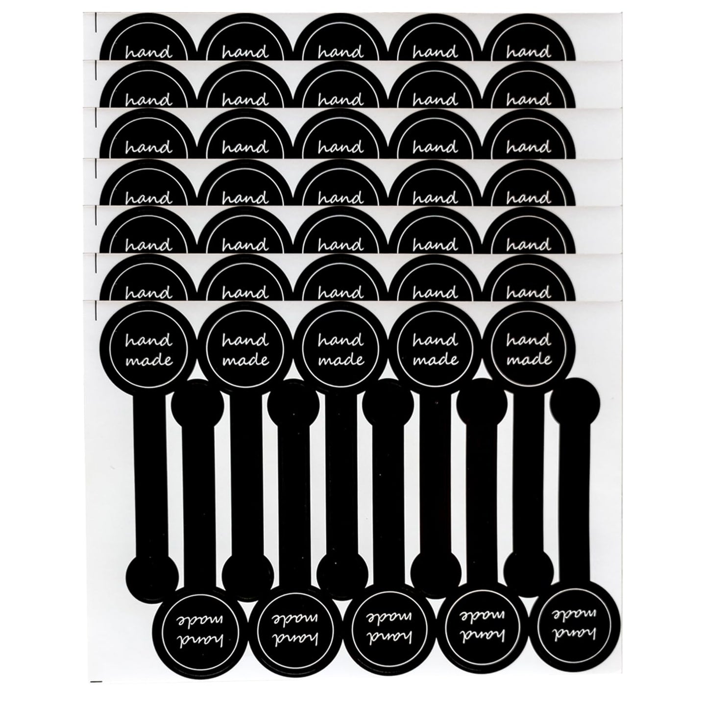 400 Pcs Handmade Food Baking Seal Stickers - Black Striped Tamper Evident Stickers Lollipop Spice Label Stickers for Home, Bakery Artisans Baking Crafts Art and Other Decorative Labels