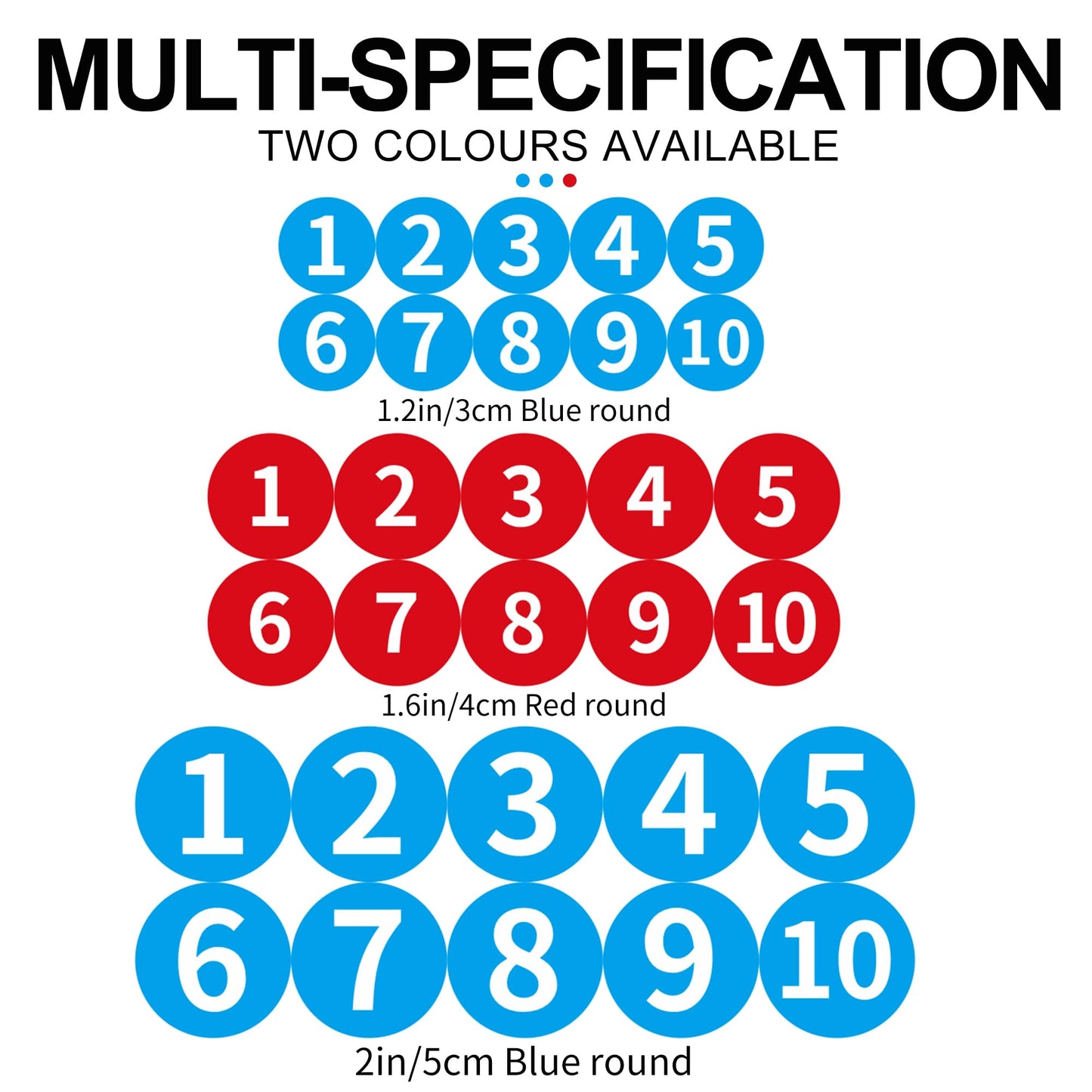 2 Sheets 1-10 Vinyl Numbered Stickers, 1.2 in Self Adhesive Waterproof Number Stickers, Consecutive Thick Number Lable Decals for Factory Machinery, Fitness Equipment, Inventory, Storage,Lockers Red(1-10 2sheets) 1.2IN