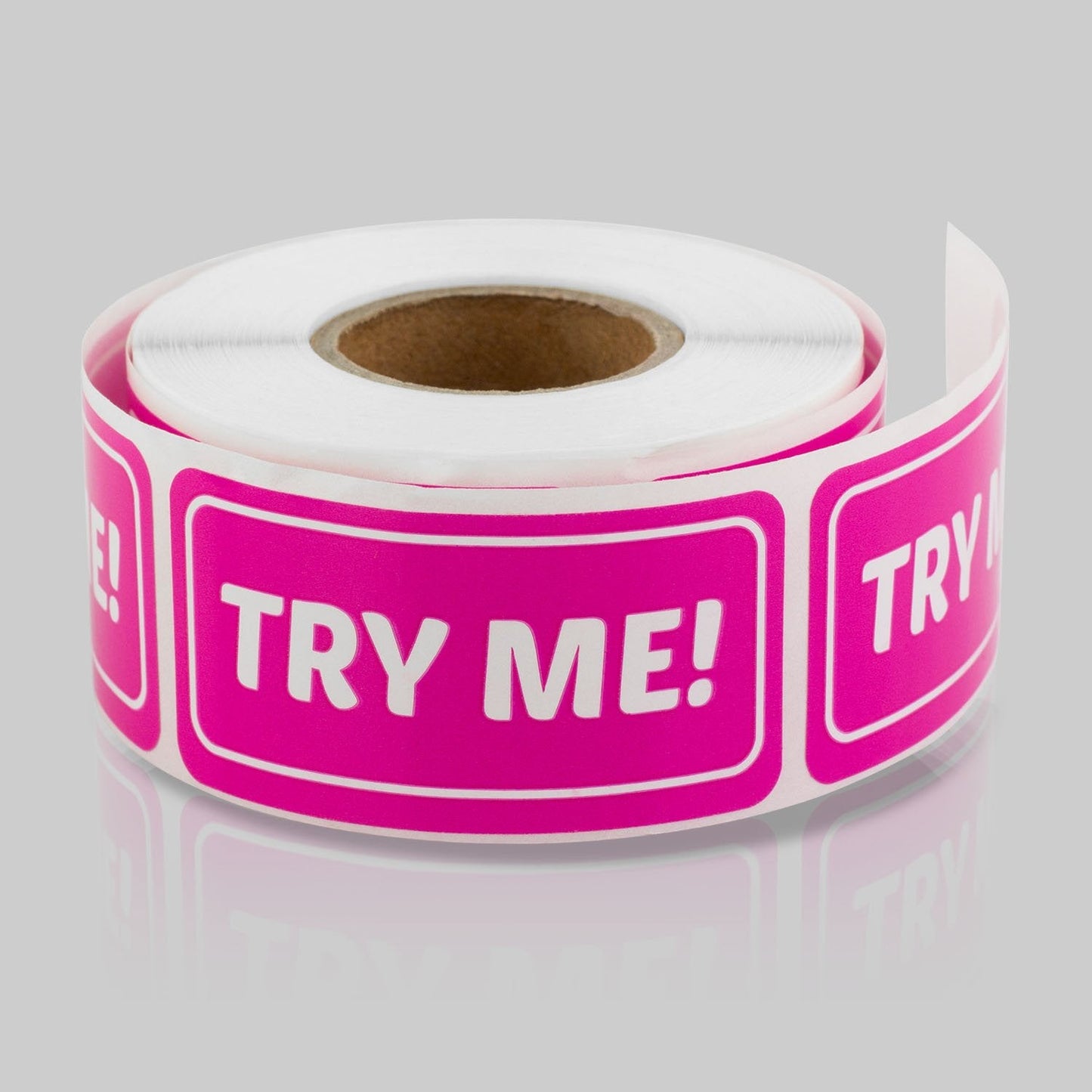Try Me! Sticker Label - Sticker for Free Samples, Floor Sample, Perfume, Lotion, Retail, Toys, Hand Soap - 300 Count Roll 2 Inch Circle