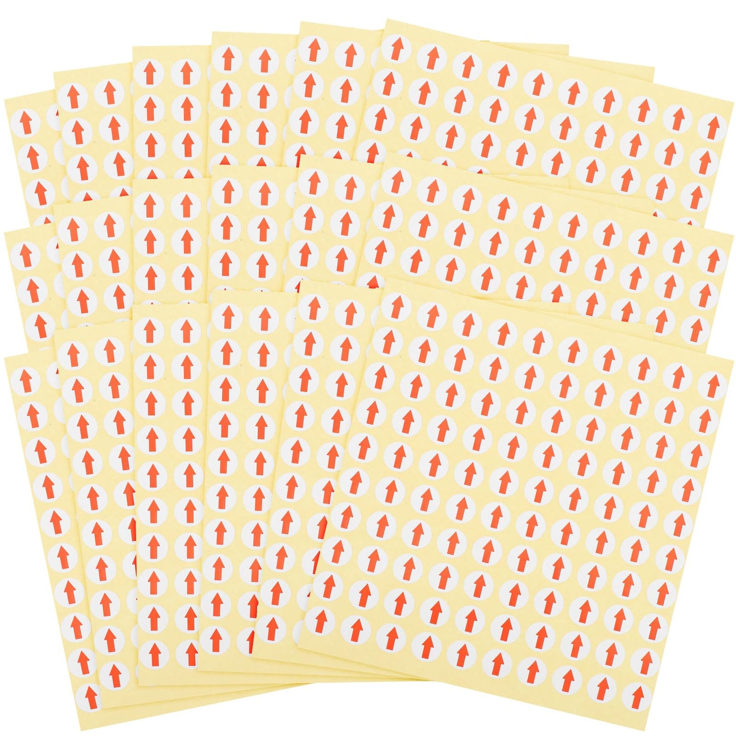 NUOBESTY Shipping and Packing Stickers Self Adhesive Sticky Red Arrow Labels Code Stickers Removable Small Circle Dot Product Inspection Defect Indicator Tape 3200PCS 10mm (White+Red)