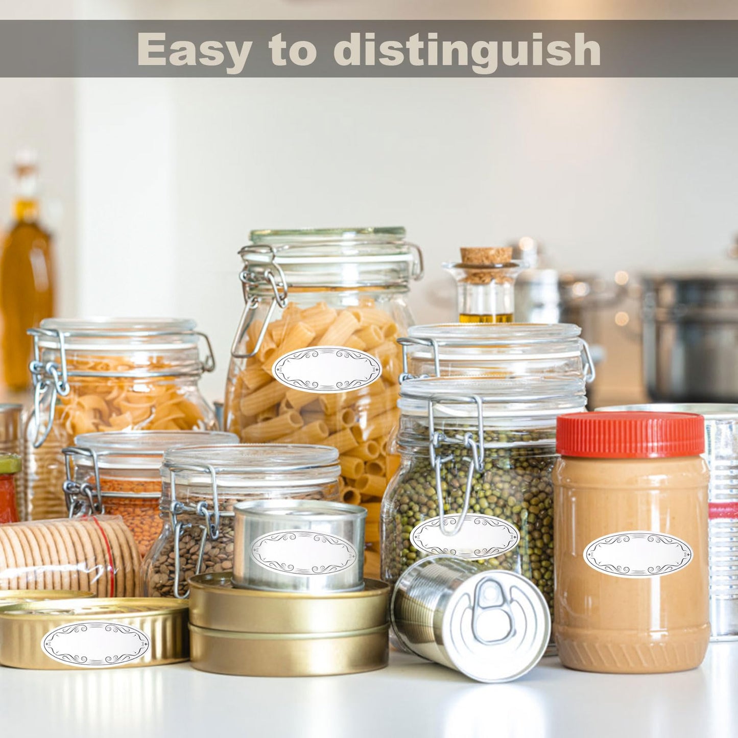 600 Pcs Canning Labels for Mason Jars, Labels for Canning Jars Food Stickers for Containers Jar Labels Roll for Mason Jars Food Containers Bottle Gift Box 600