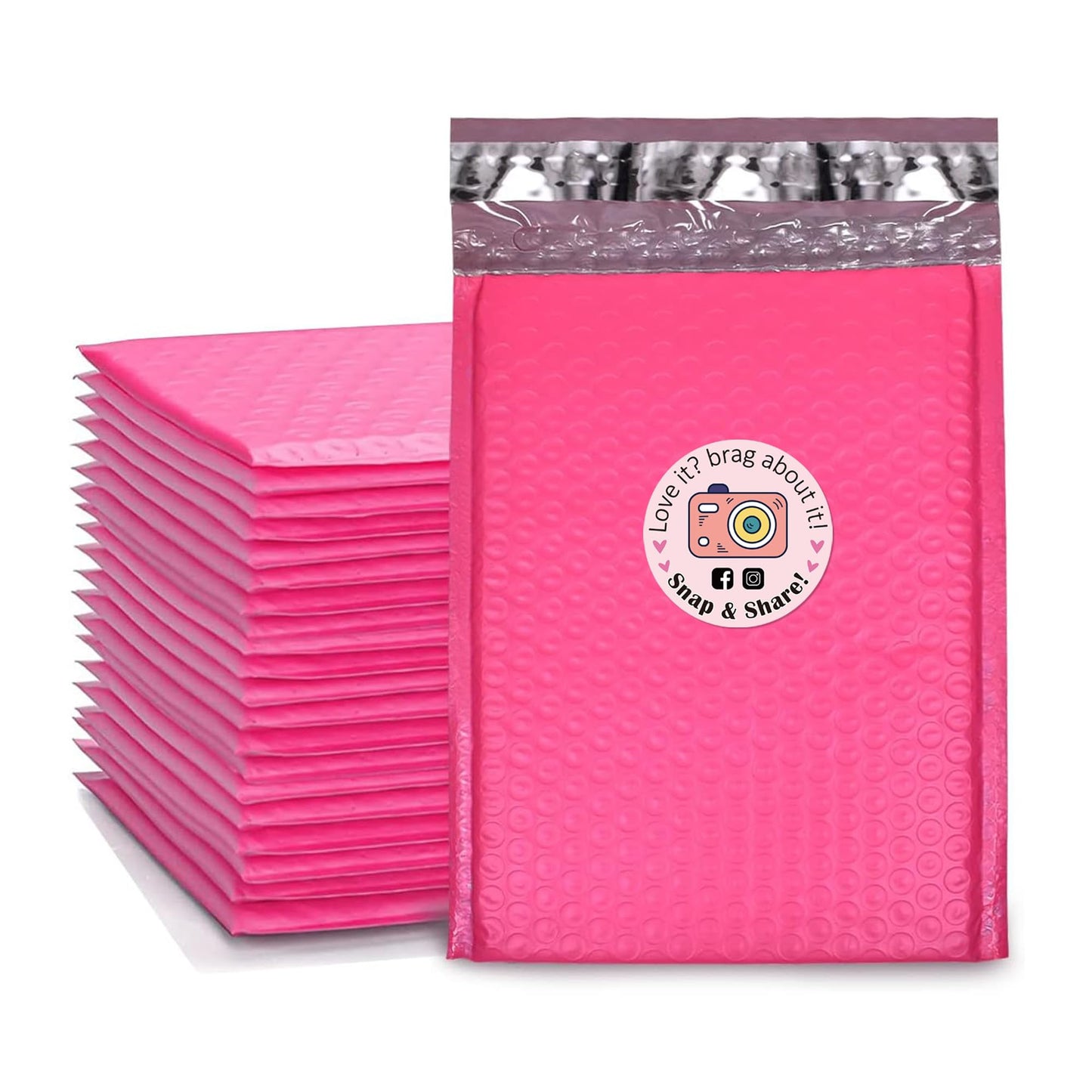 500pcs Love It Snap Share Review Stickers Roll - Pink Retro, Cute Round Thank You Stickers - Handmade Boutique Small Business Must Have, Please Leave a Review Pink Snap