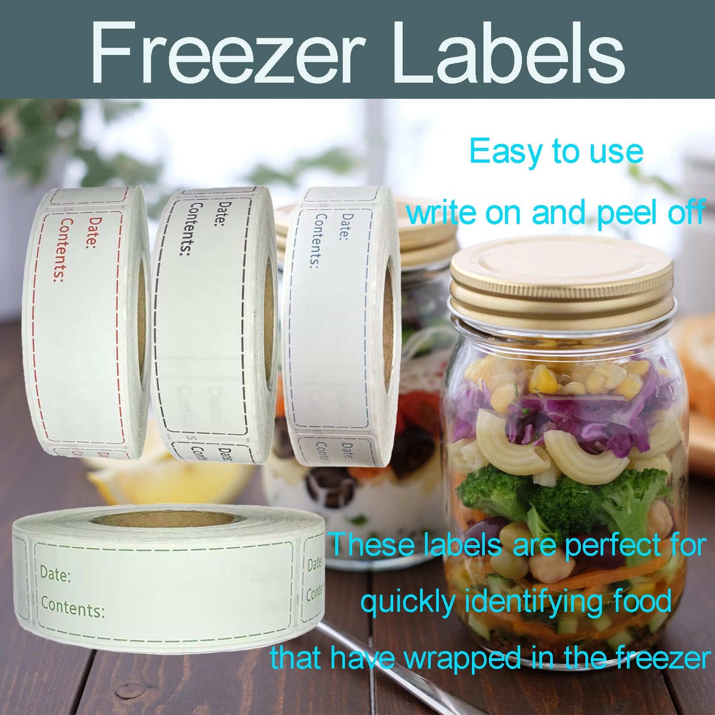 1000pcs Freezer Labels,1x3 inch for Food containers,Food Labels Quick and Easy to Remove- Easy to Write on(red) Red