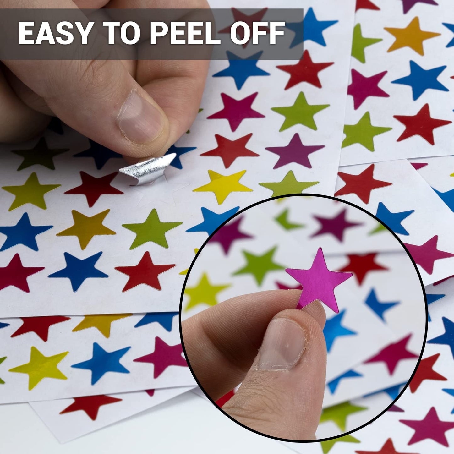 3500 Count Star Stickers for Paper Notebook, Journal Self-Adhesive Foil Star Labels 100 Sheets (Mixed Colors)