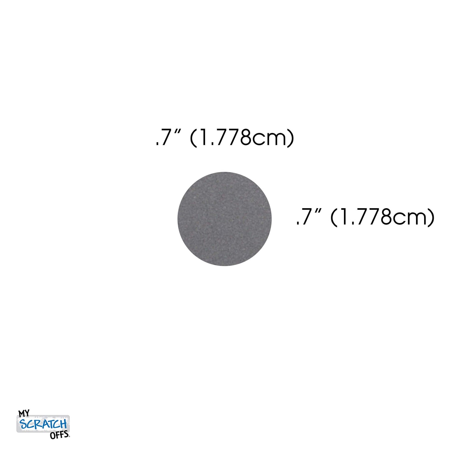 My Scratch Offs 0.70 Inch Silver Round Scratch Off Sticker Labels - 250 Pack