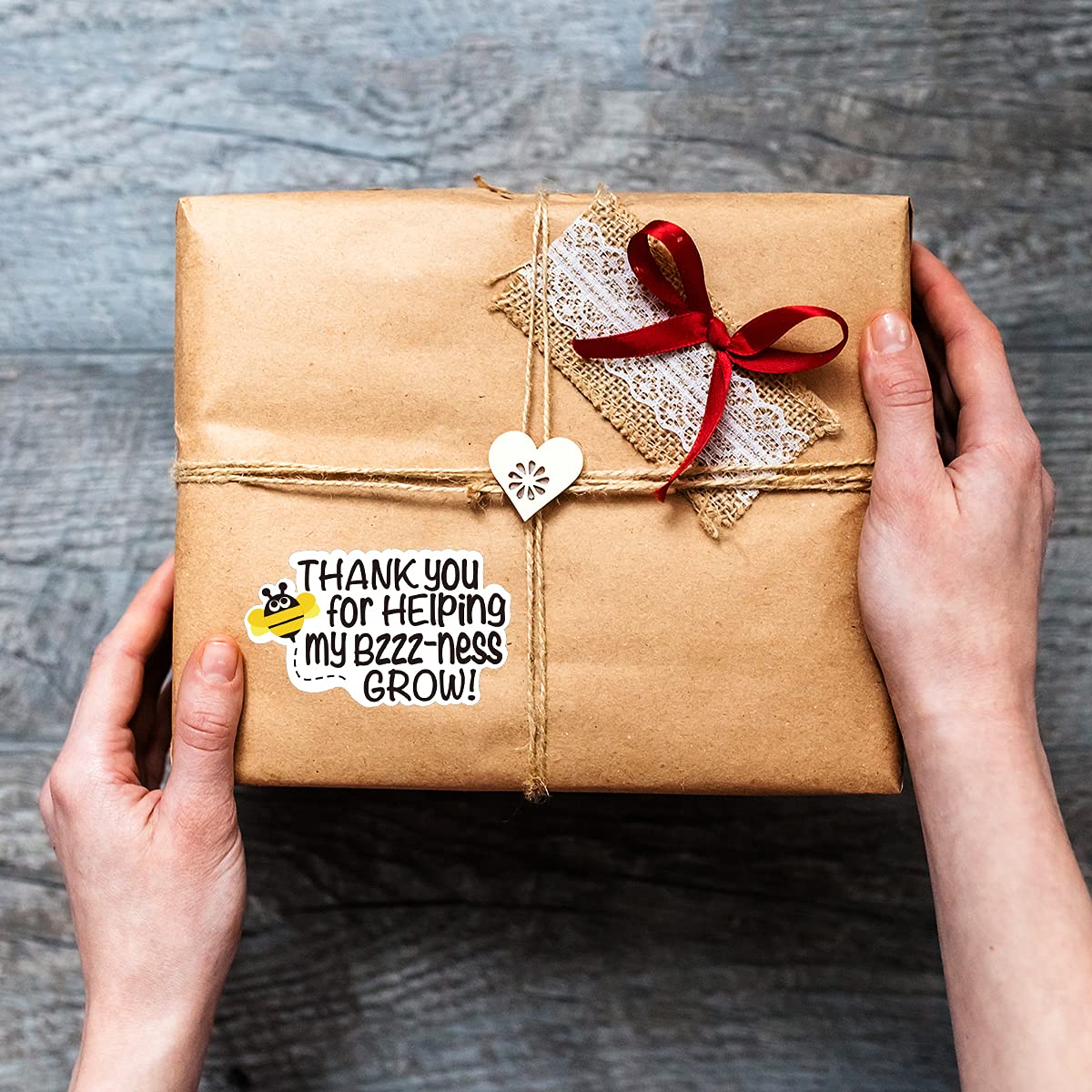 Littlefa Thank You Stickers - Cute Bee, Bakeries, Handmade for Small Business - 500 PC Thank You for Helping