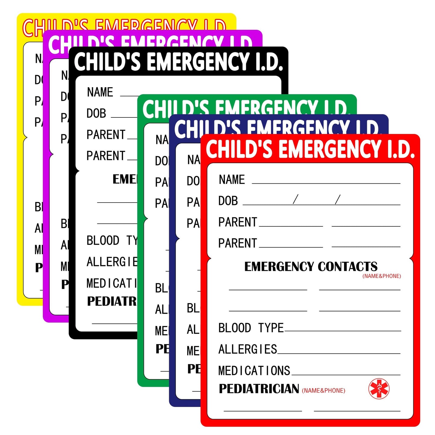30 Park Infant I.C.E. (in Case of Emergency) 3x4 Inch-Car Seat Sticker Safety Information Child Emergency Contact Car Seat Safety Alert Attachment Tag Stickers