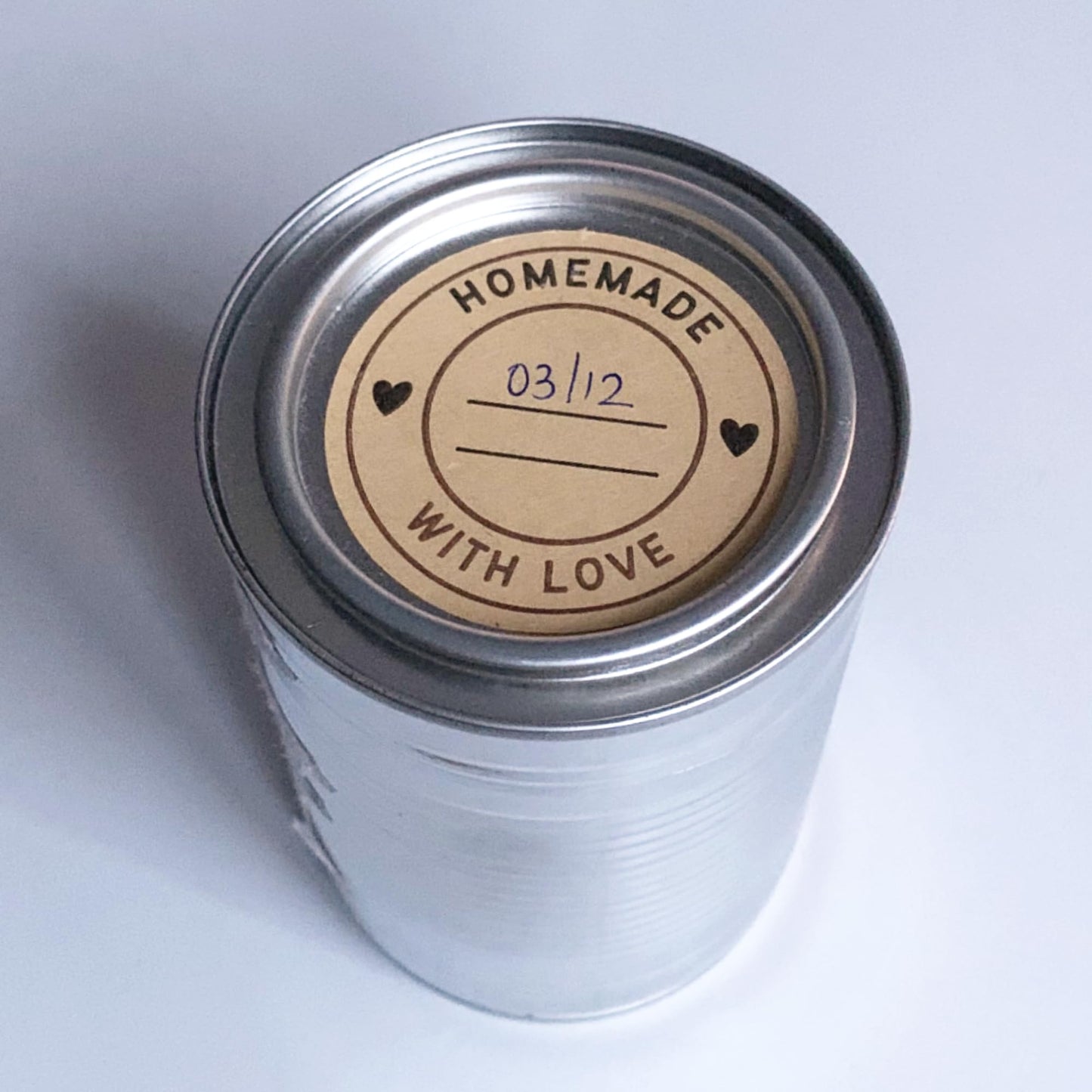 300 Pieces, 2" - Homemade with Love Stickers, Canning Labels for Jars to Write On 300 Pieces