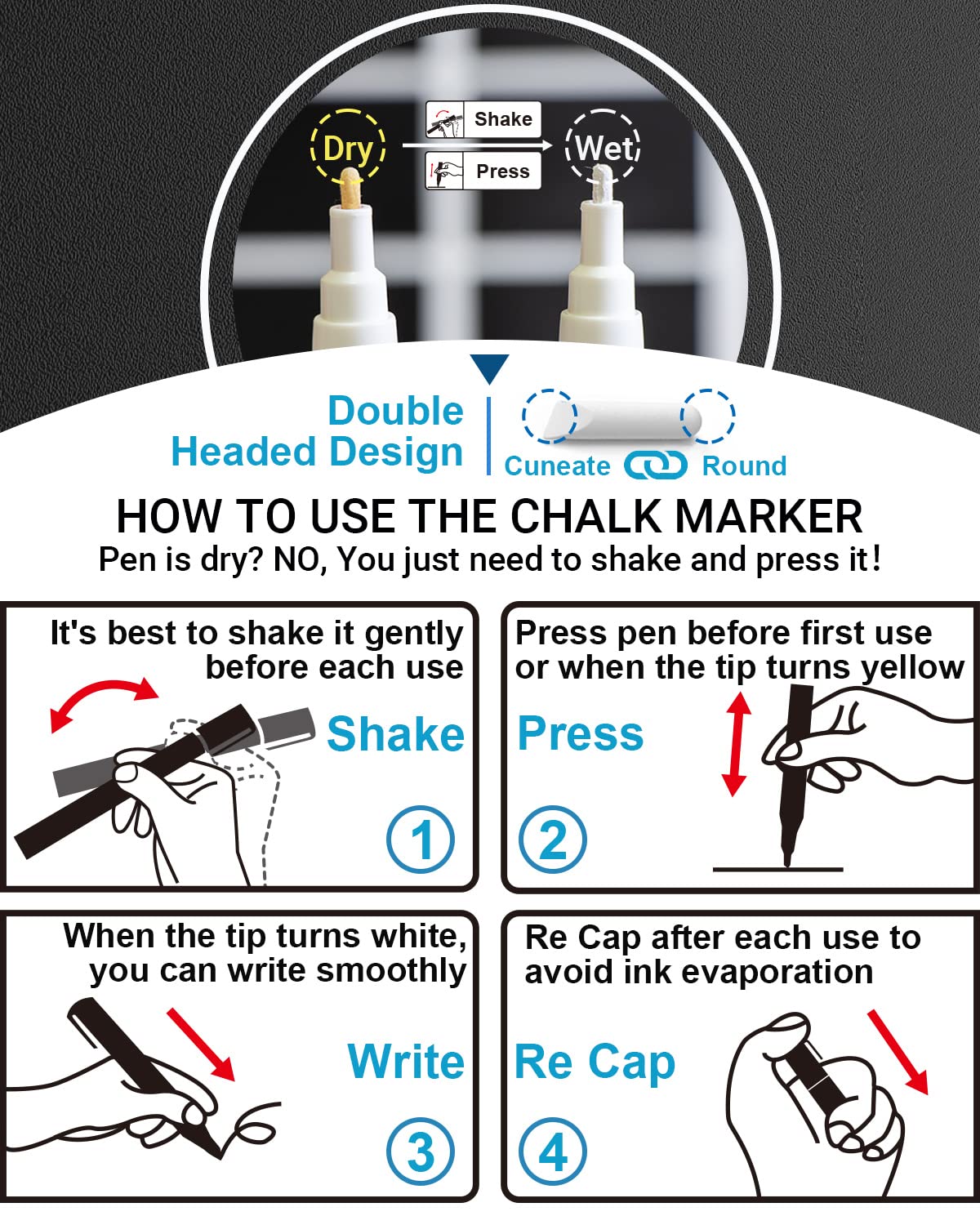 120 Chalkboard Labels Free Chalk Pen- Food or Spice Label for Bottles in Kitchen or Pantry- Multiform Black Labels for Food containers, Mason Jars, Storage Bins,Reusable Waterproof Removable Stickers Mult-shape