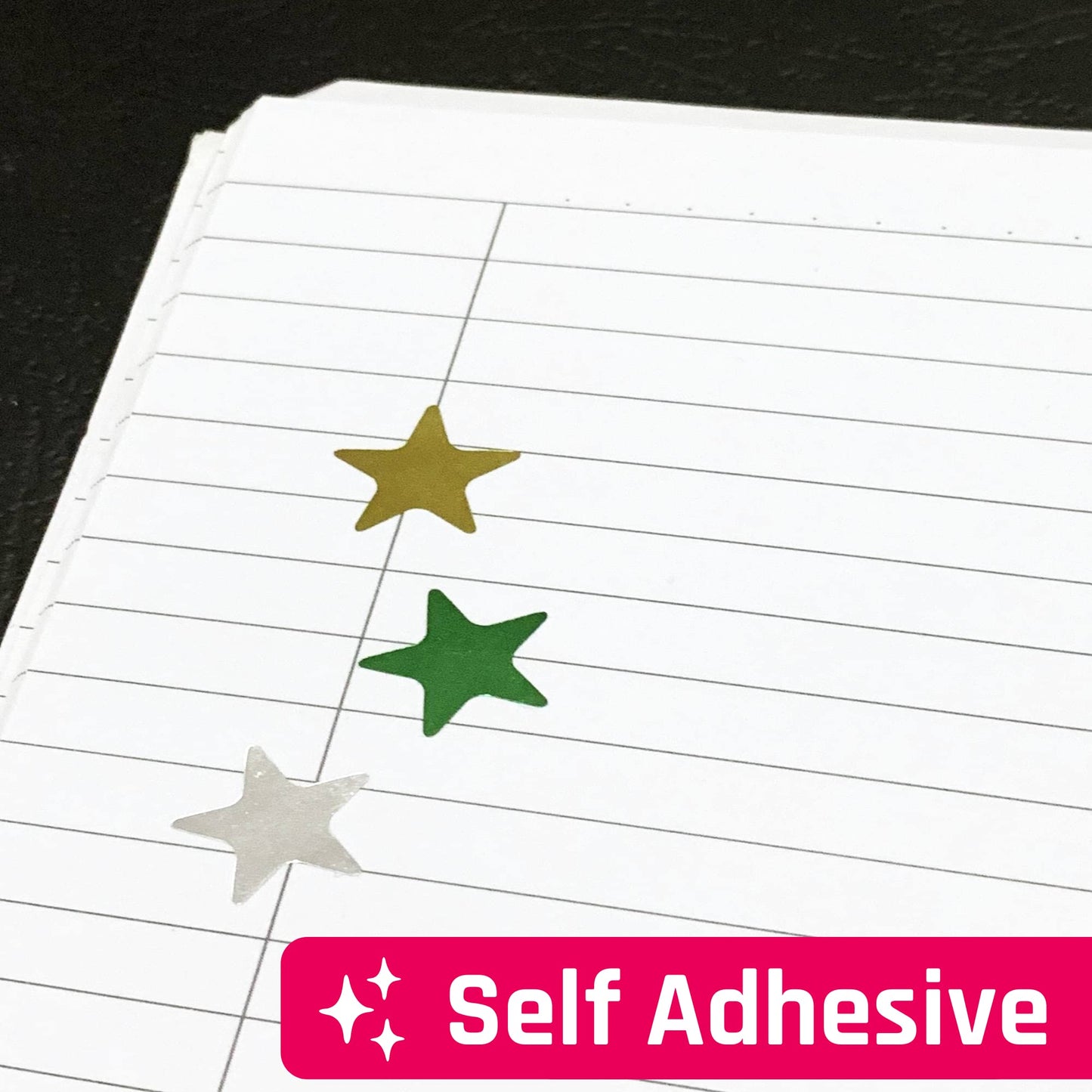 8 Colors, 4000 Pack, Foil Star Metallic Stickers, 0.6" Diameter 8 Colors