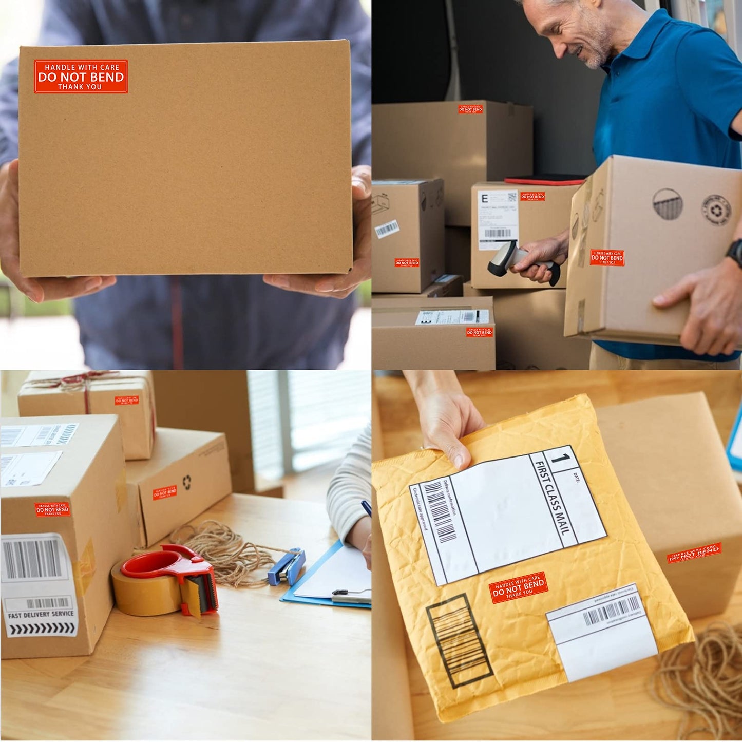 3" X 1" Handle with Care - Do Not Bend - Thank You Shipping Stickers Labels, 250PCS Per Roll Tz-ys-ha