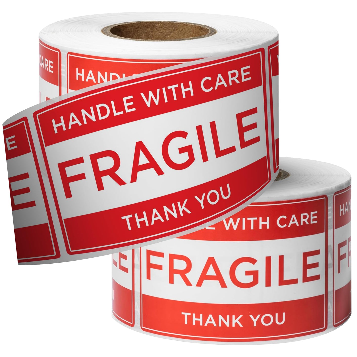 1000 pcs Fragile Handle with Care Stickers for Shipping 2x3 Inch Labels, 500/Roll (Pack of 2)