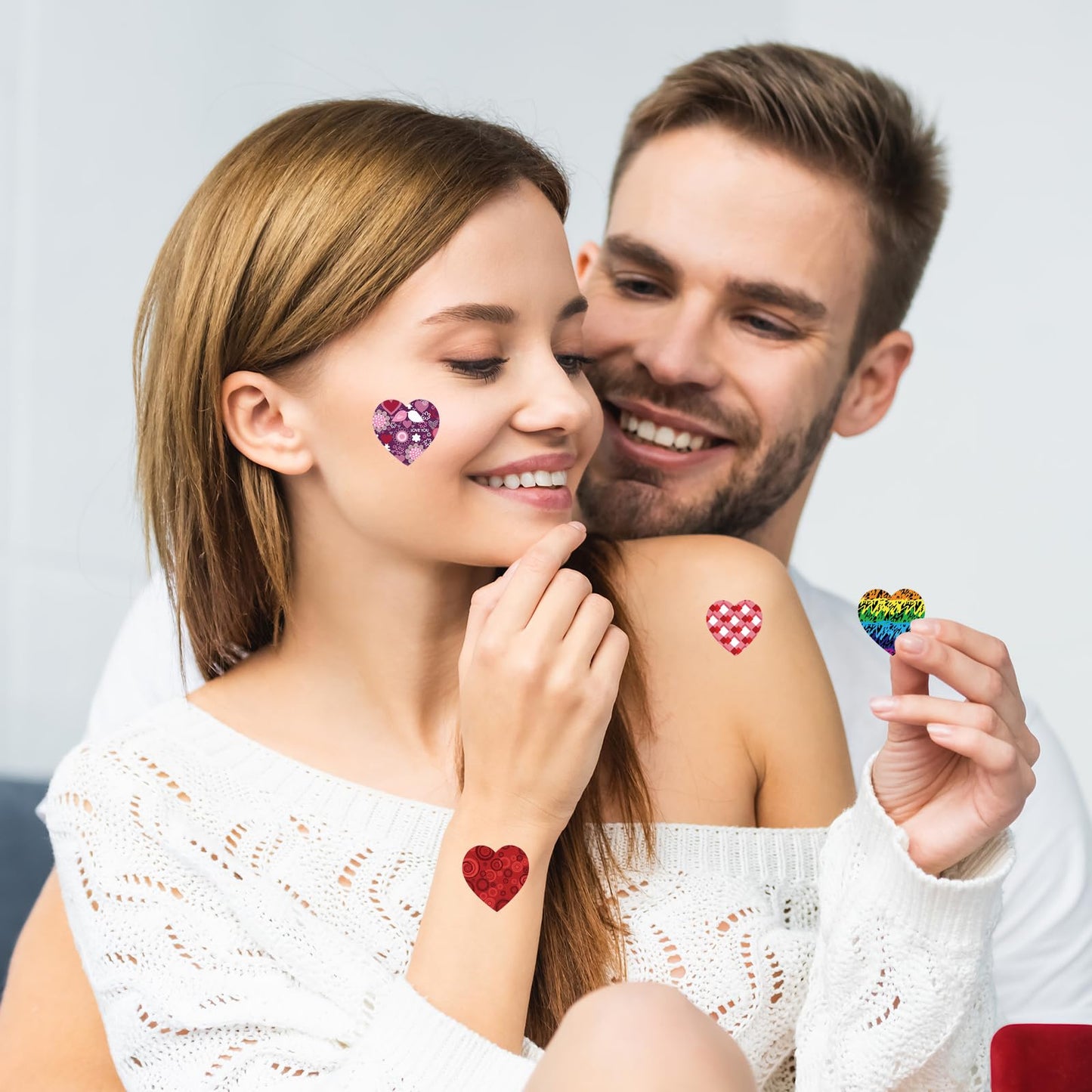 500Pcs Valentines Stickers, Valentines Day Decorations Valentines Day Heart Stickers Envelopes DIY Labels for Kids & Adults Valentines Day Decor Anniversaries Wedding Home School Party Supplies 03