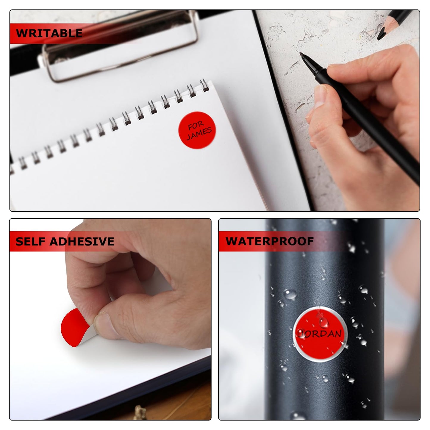 Round Stickers Red 0.5 Inch Circle Labels with Color Coding Dot Sticker Waterproof Removable Roll of 2000 PCS