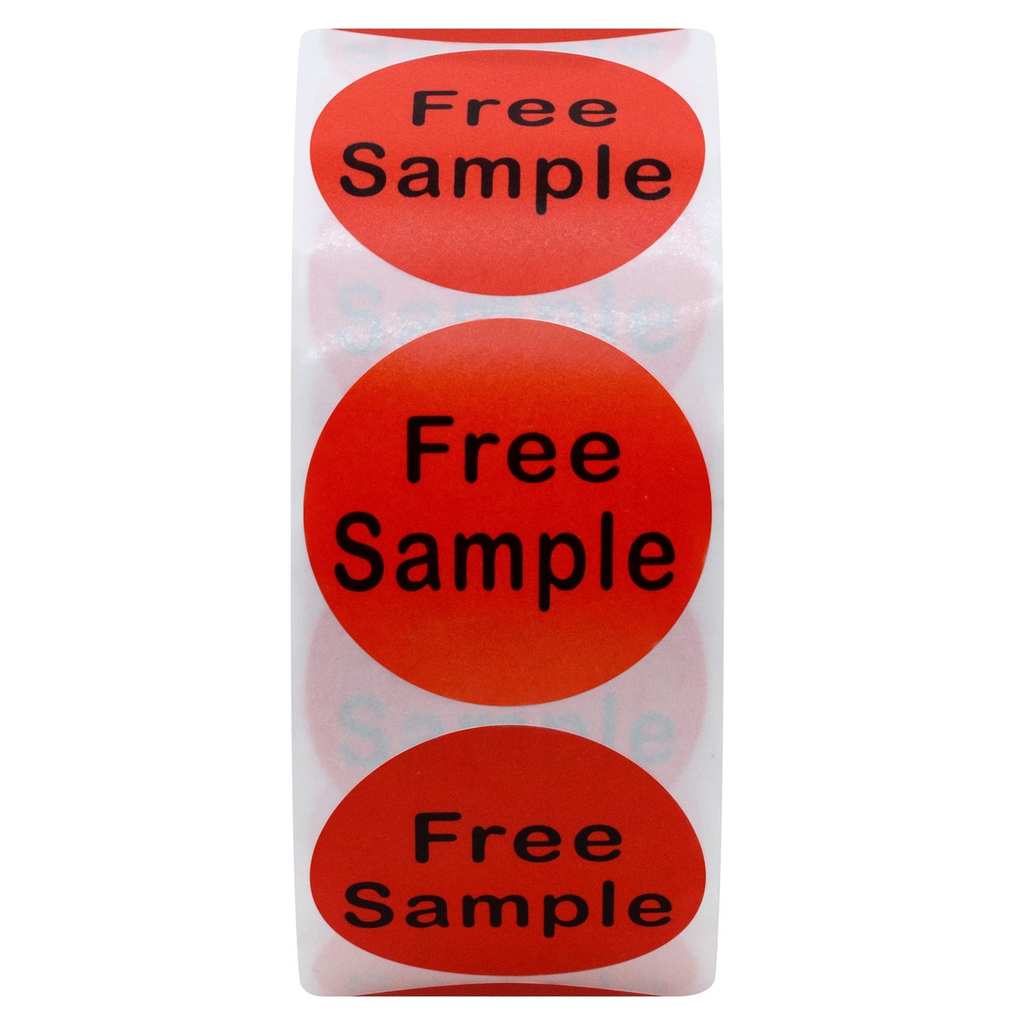 Hybsk Free Sample Stickers 1 Inch Round Retail Store Sale Displays Adhesive Labels for Inventory Control Total 500 Per Roll (Red) Red