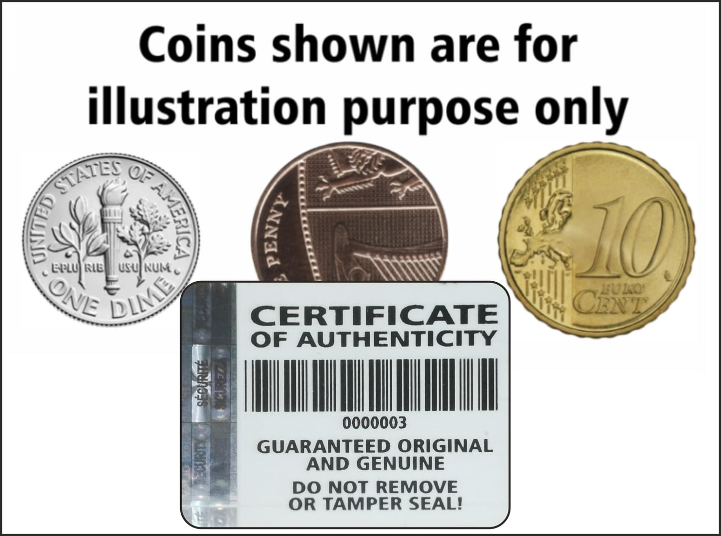 500 pcs Certificate of Authenticity Labels Security Stickers with Hologram Stripe 1.26 x 0.94 inch