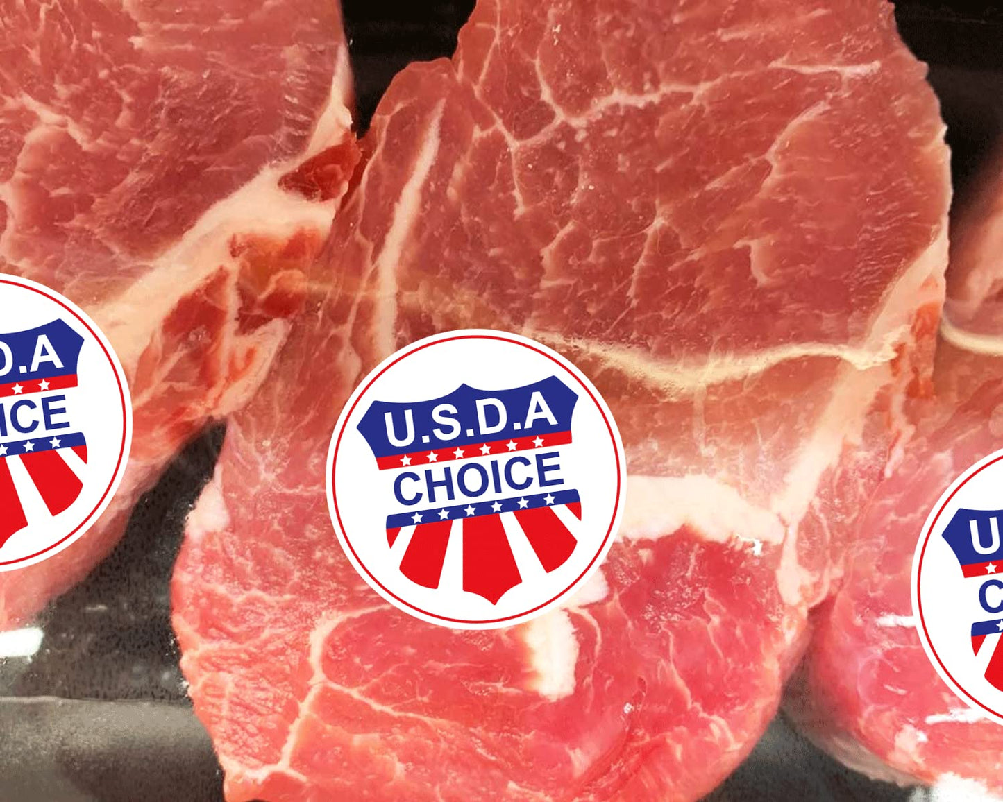 USDA Choice Grade Grocery Store Food Labels 1.5 Inch Prime Stickers Round Meat Food Packaging Labels - USDA Choice Stickers Grade Beef Grocery Store Meat Packaging Sticker 500 Pcs Blue