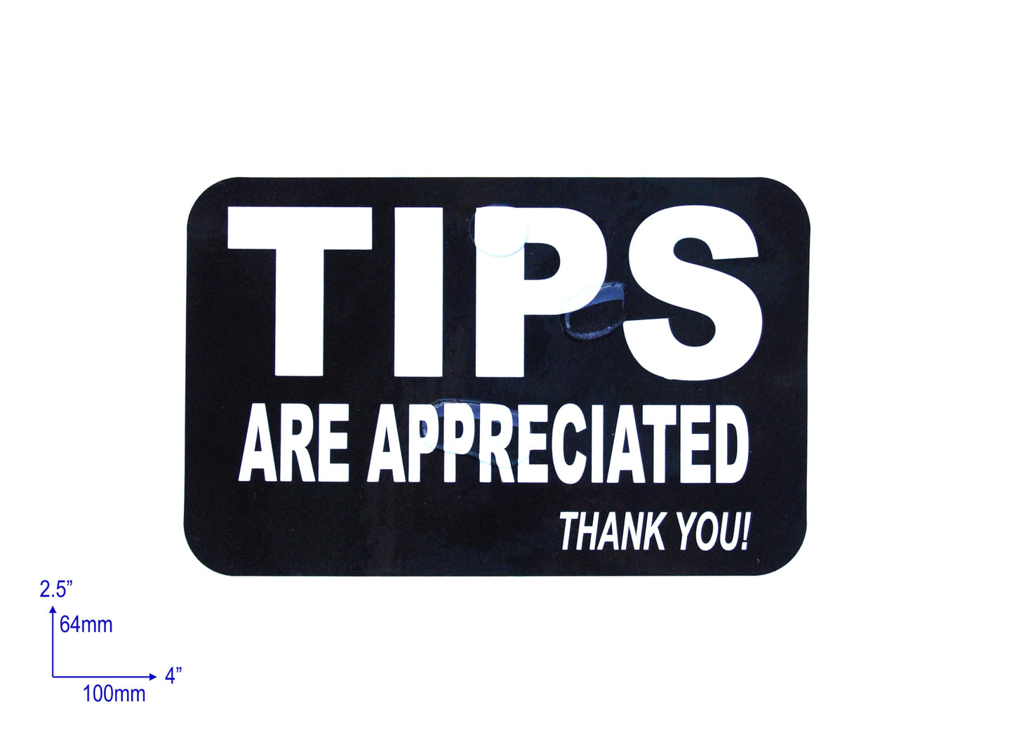 10 Pieces Tips are Appreciated Vinyl Stickers,2.5 inches by 4 inches Self Adhesive Stickers,UV Waterproof Scratch Resistant Film Labels