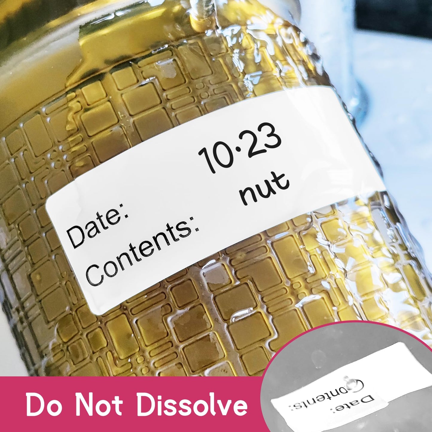 500 Pcs 1 x 3 inch Freezer Refrigerator Food Labels, Removable Freezer Labels for Food Containers, Mason Jar Labels, No Residue Food Storage Labels Perfect for Kitchen, Can Not be Torn