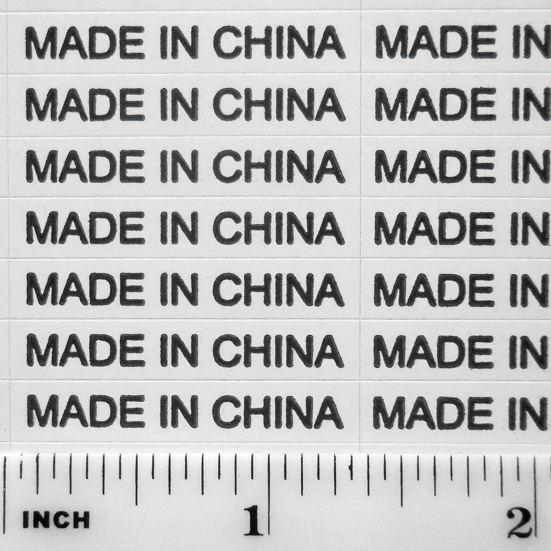 1,000+ Made in China Stickers White Rectangle Self Adhesive Kiss Cut Labels by IntelGifts. Show Country of Origin on China Imported Products White C
