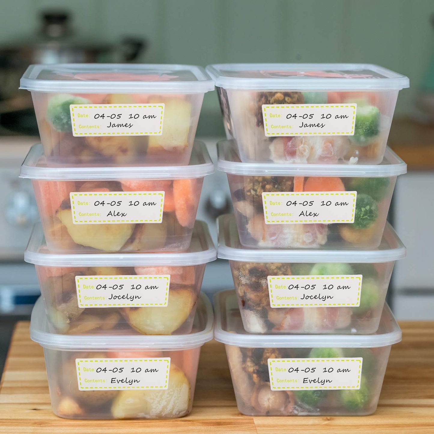 1000 Pieces 1 x 3 Inch Food Storage Freezer Sticker Removable Refrigerator Freezer Labels