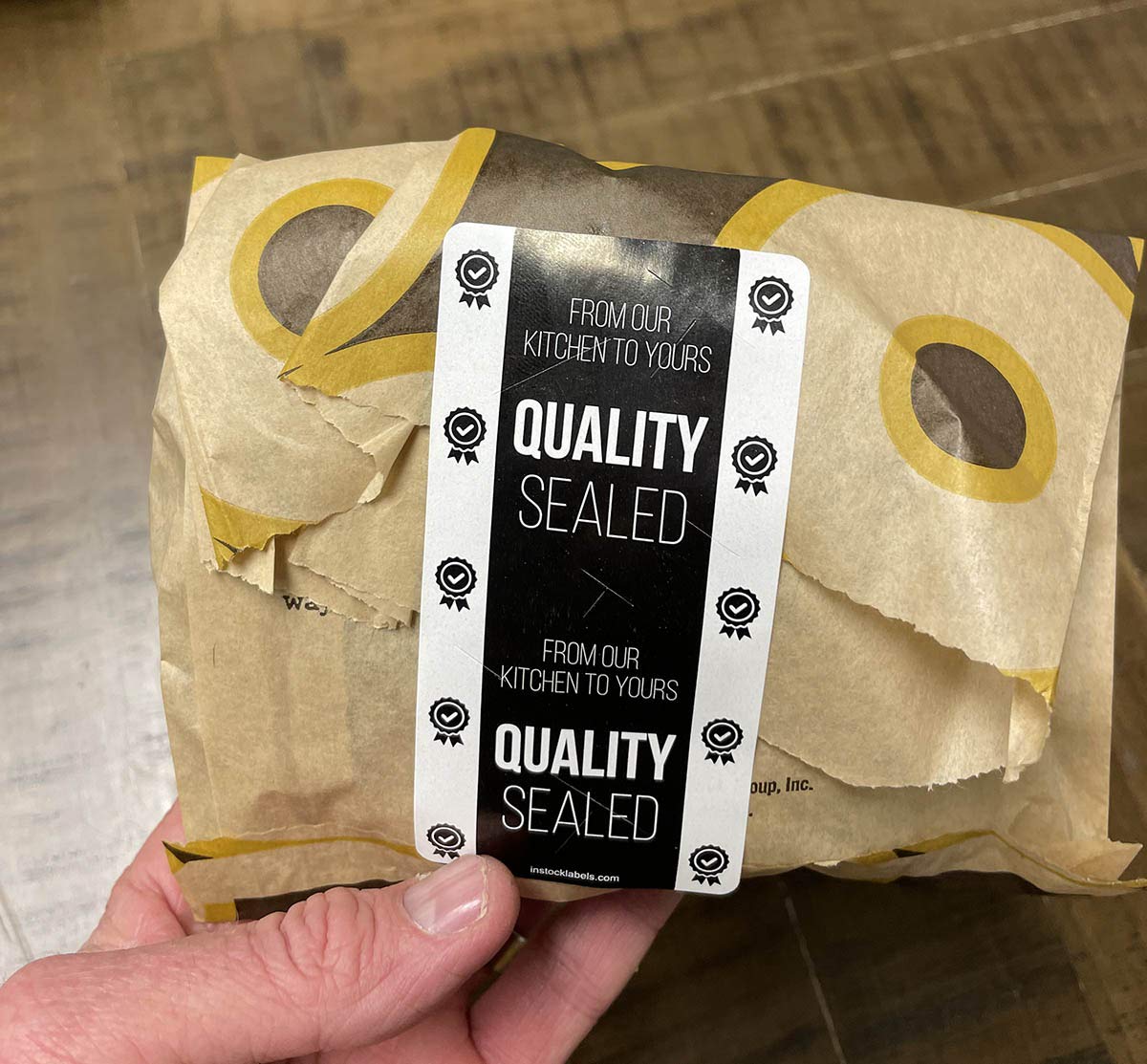 Tamper Evident Labels Quality Sealed Natural Kraft Food Seal Stickers 2 x 4 Inch 500 Total Stickers