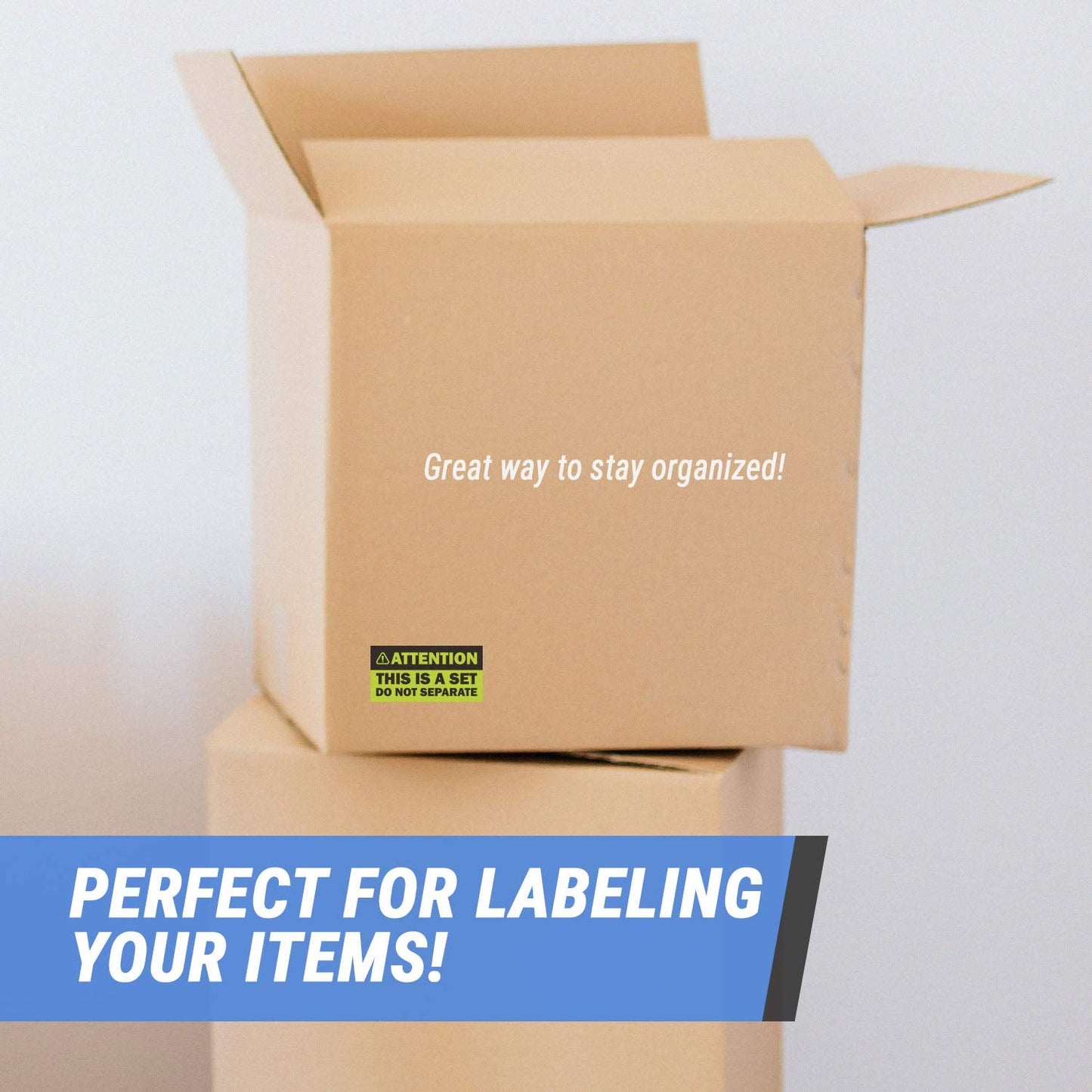 Sold as Set Stickers - 1.5" x 3" Bright Neon Yellow Do Not Separate Stickers This is a Set Do Not Separate Labels Bundles Shipping Together Packing Labels - 1 Roll, 300pcs 300 Labels